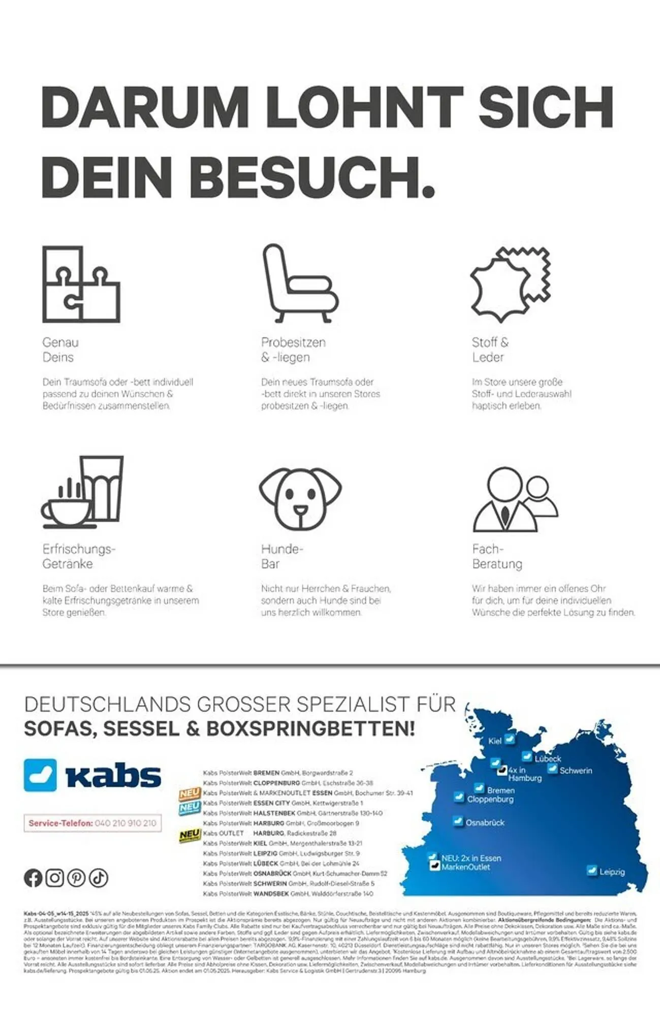 Kabs Polsterwelt Prospekt von 11. April bis 1. Mai 2025 - Prospekt seite 52