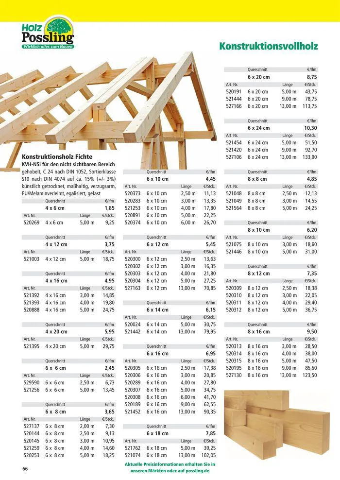 Holz-& Baukatalog 2024/25 von 27. März bis 31. Januar 2025 - Prospekt seite 66