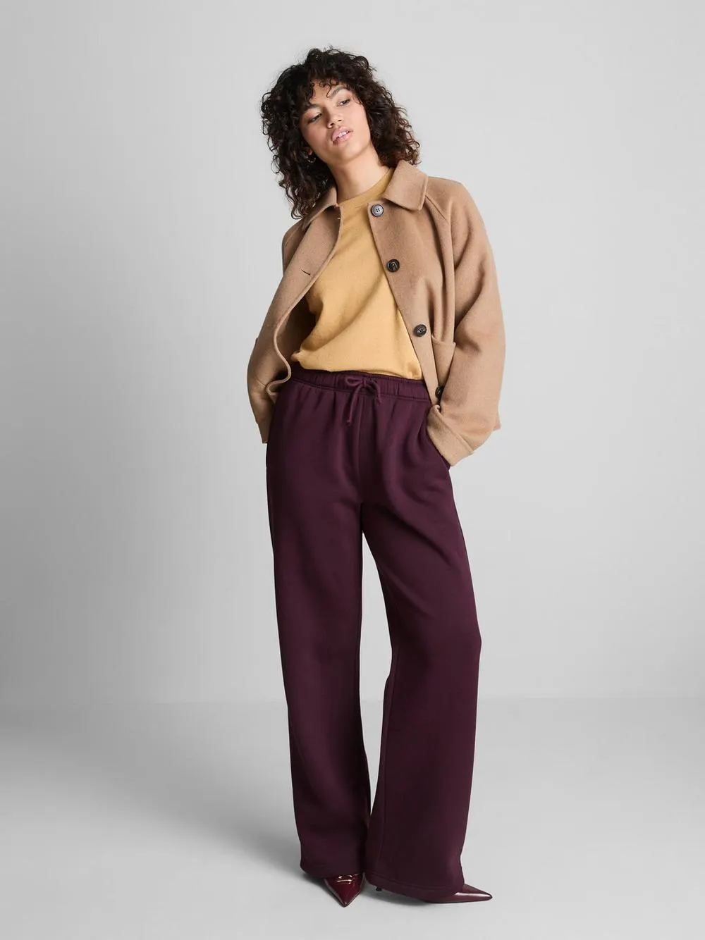 Jogginghose aus Baumwollmischung mit geradem Bein