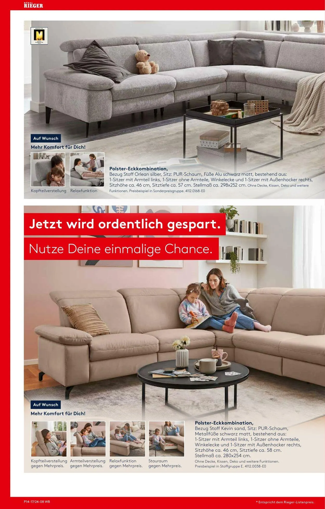 Möbel Rieger Aktueller Prospekt von 5. November bis 19. November 2025 - Prospekt seite 8