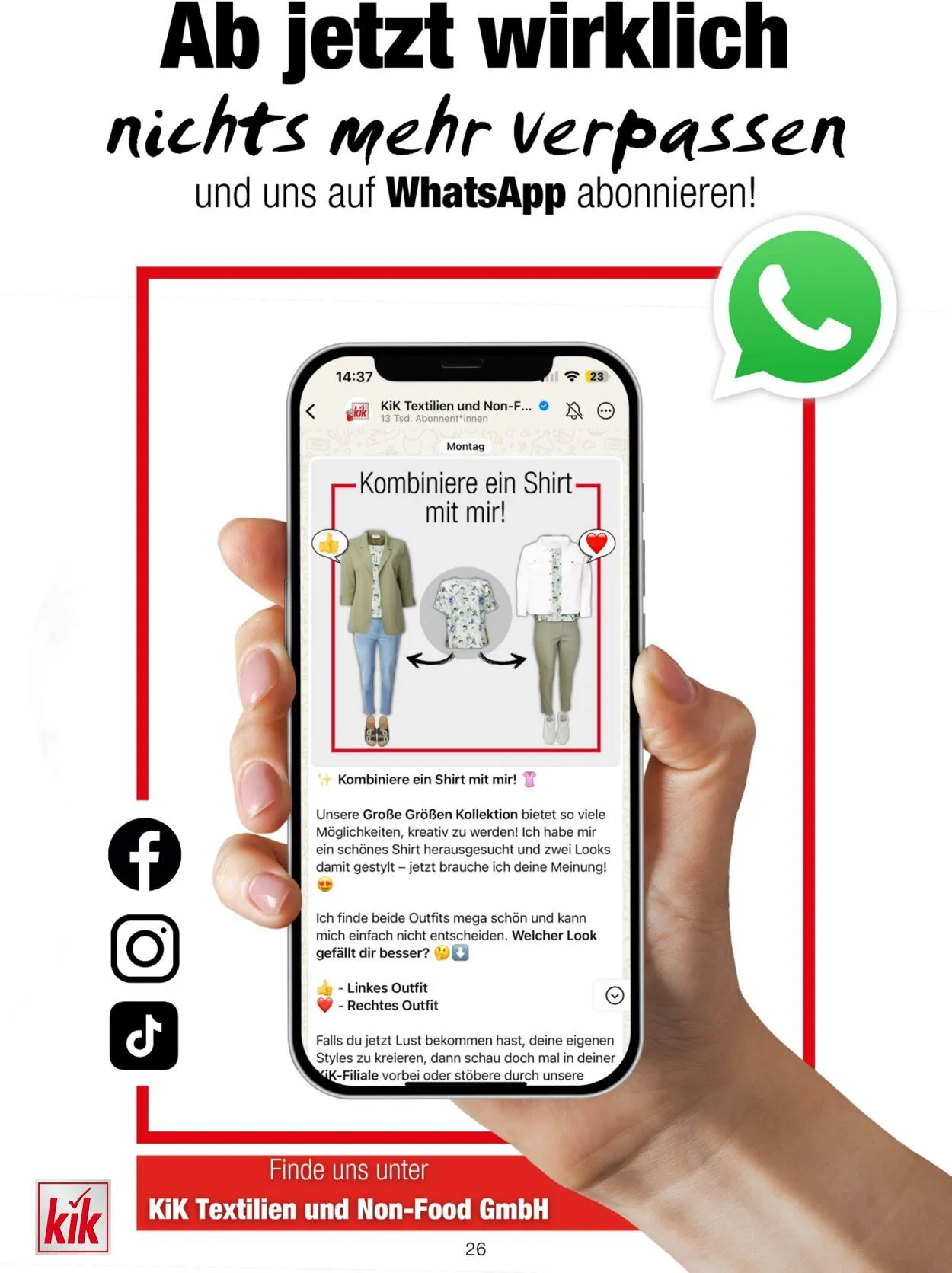 Kik Aktueller Prospekt von 19. April bis 3. Mai 2025 - Prospekt seite 26