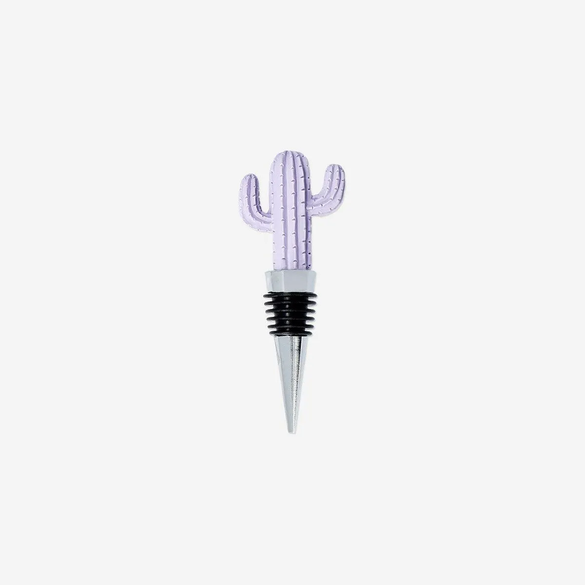 Purple cactus wine stopper