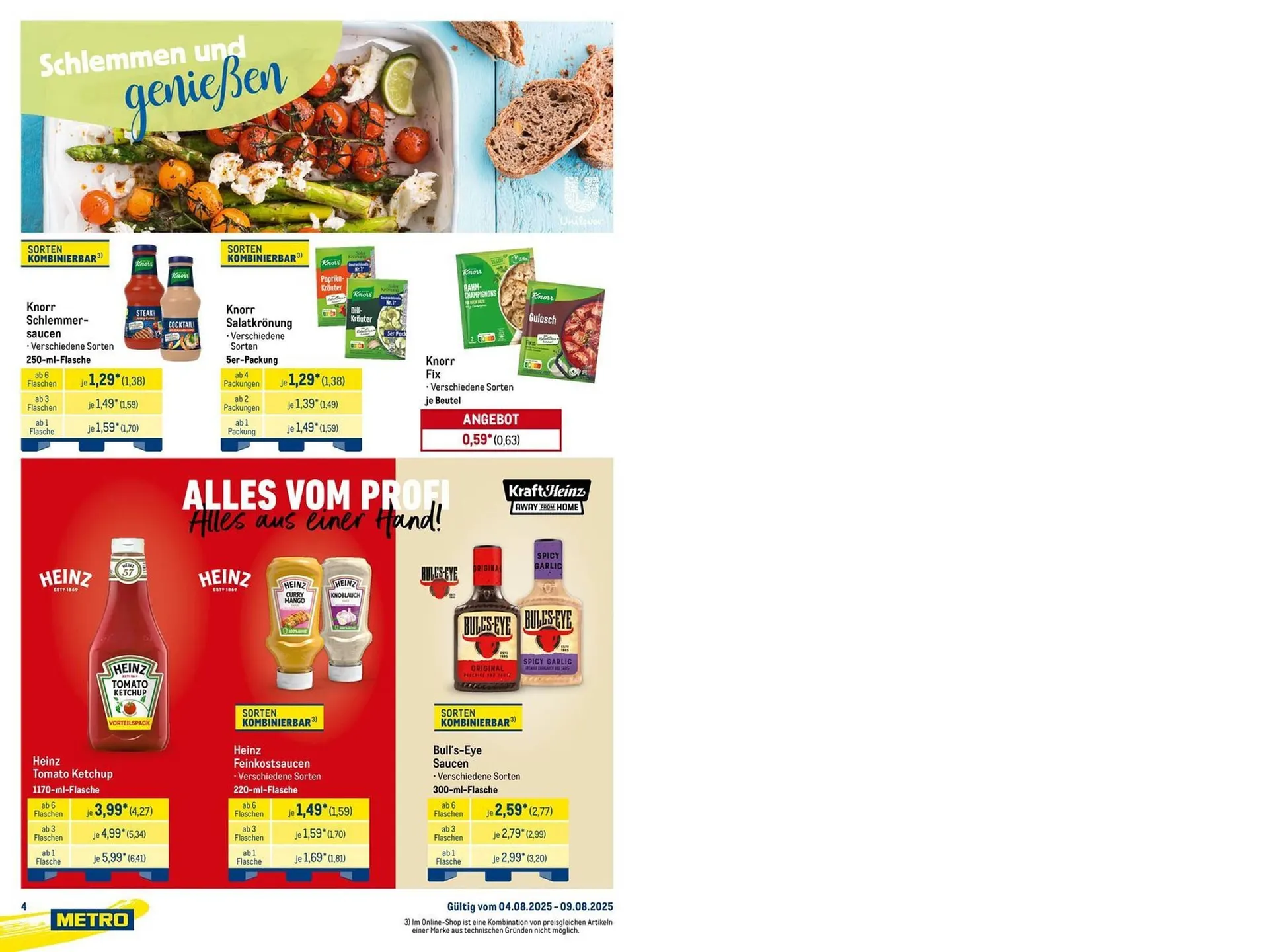 METRO Prospekt von 4. August bis 9. August 2025 - Prospekt seite 4