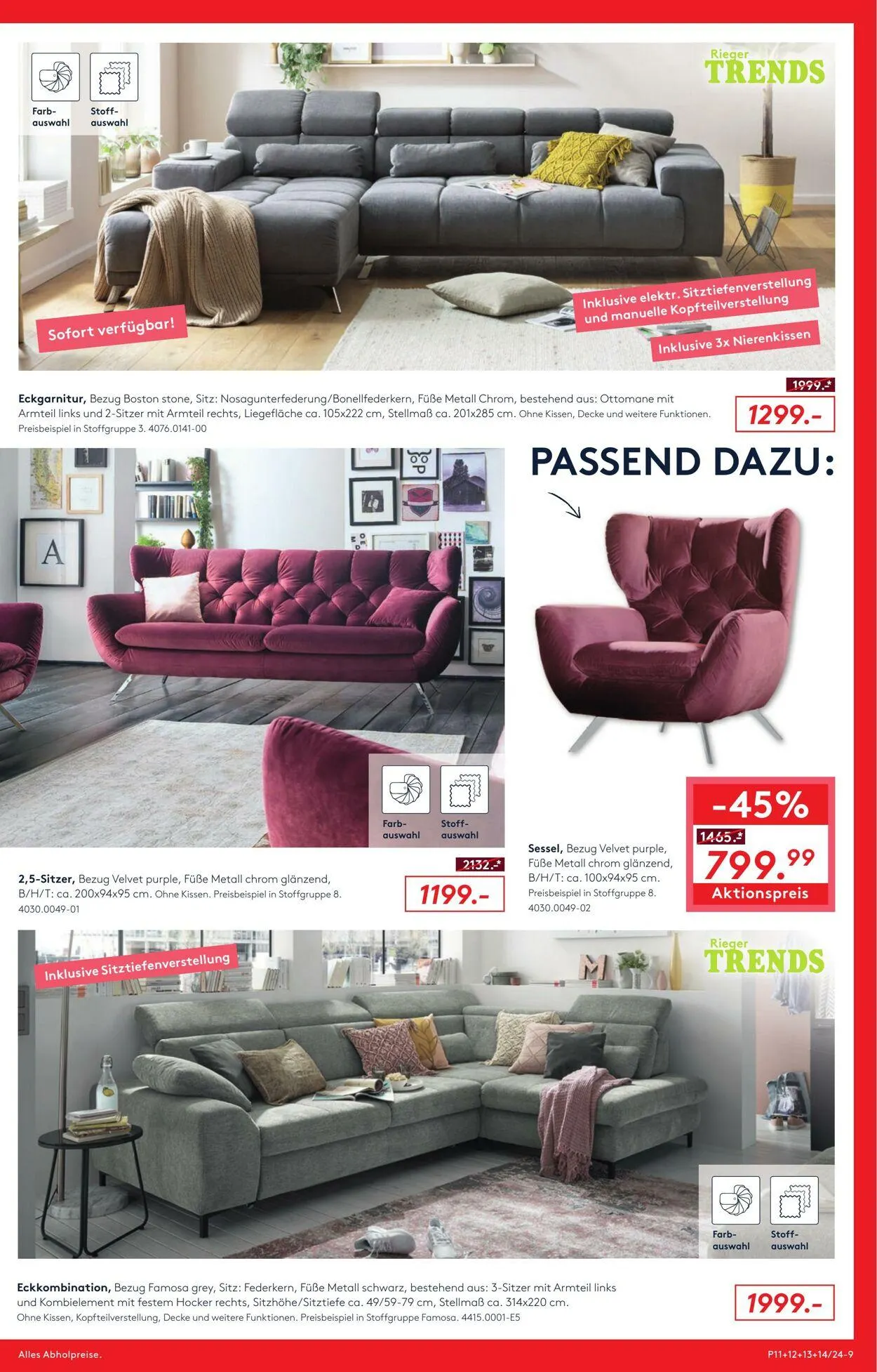 Möbel Rieger Aktueller Prospekt von 8. Oktober bis 22. Oktober 2025 - Prospekt seite 9