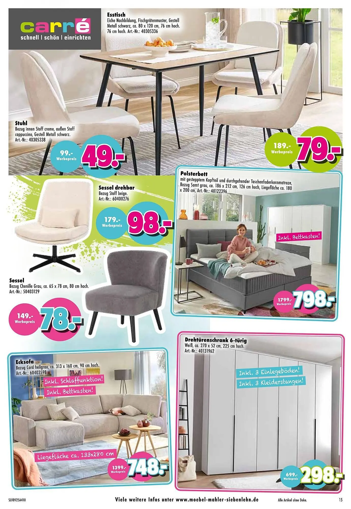 Möbel Mahler Katalog von 1. Oktober bis 28. Oktober 2025 - Prospekt seite 15