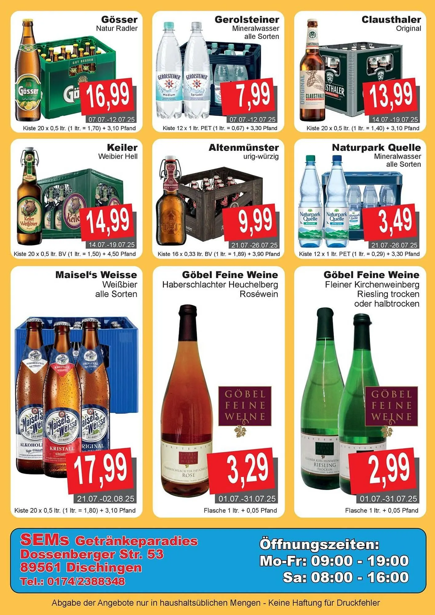Getränke Göbel Prospekt von 30. Juni bis 12. Juli 2025 - Prospekt seite 2