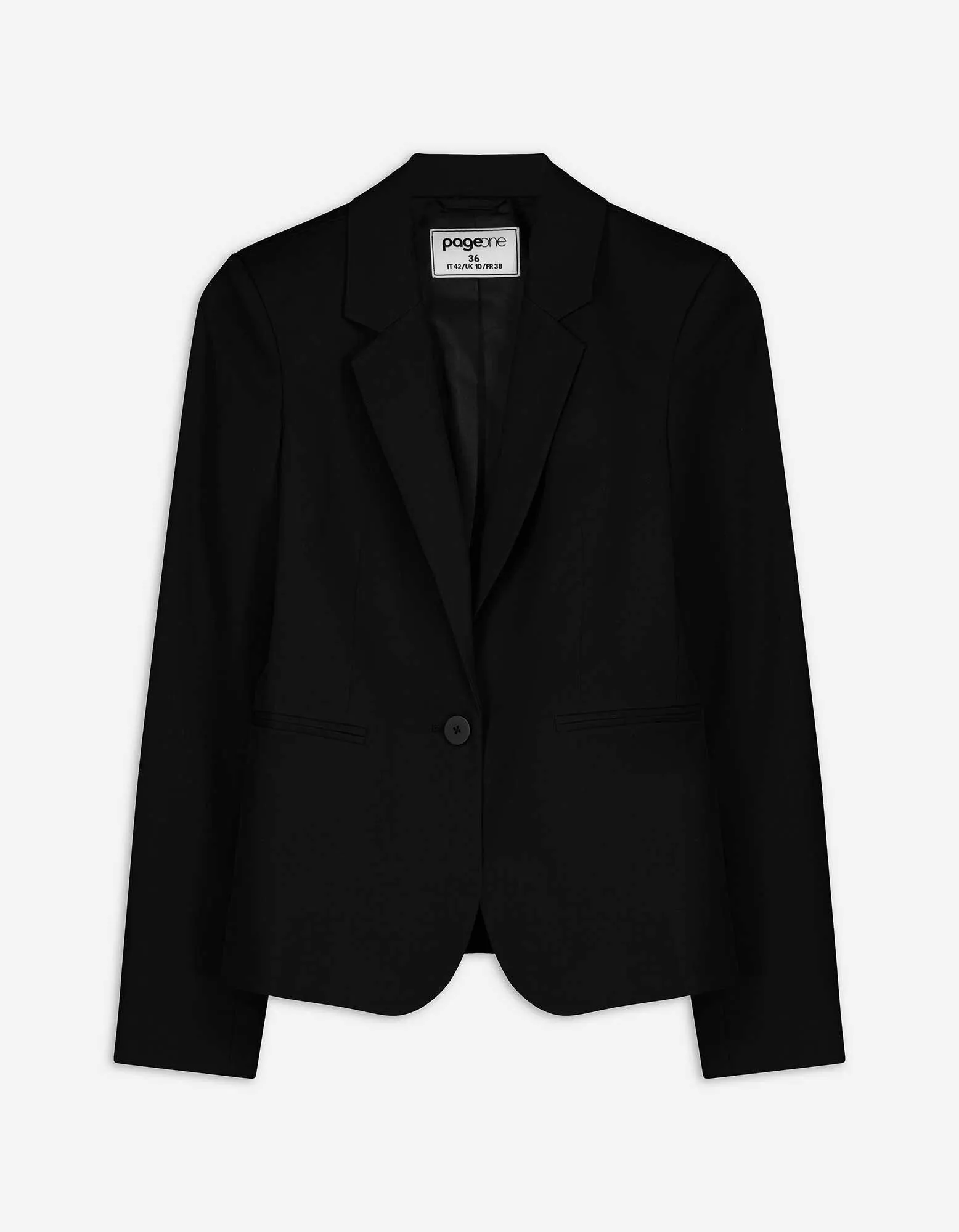 Blazer - einfarbig - schwarz
