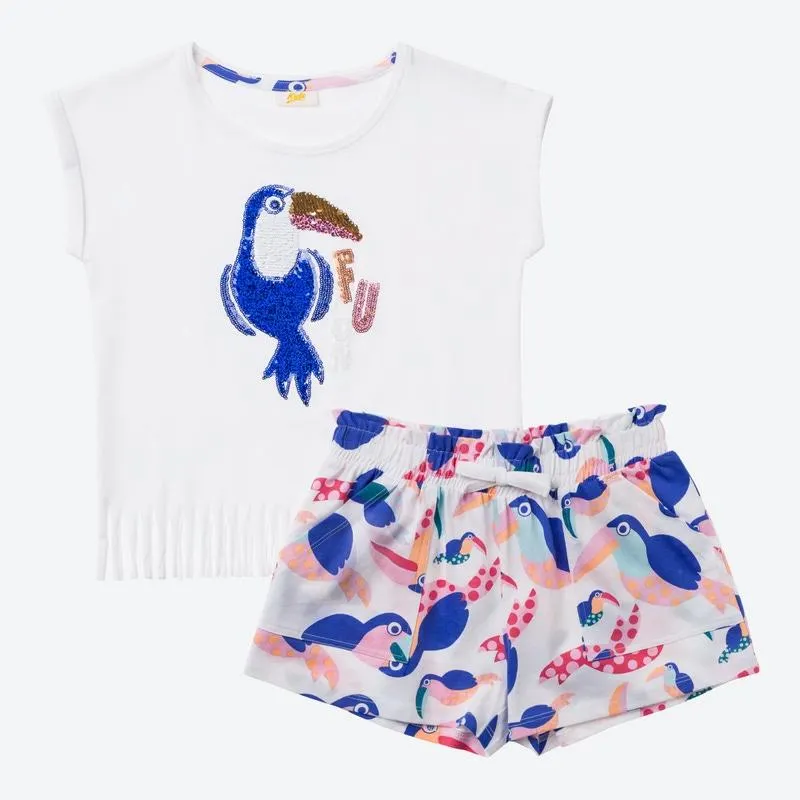 Kinder-Mädchen-Set mit Wendepailletten, 2-teilig