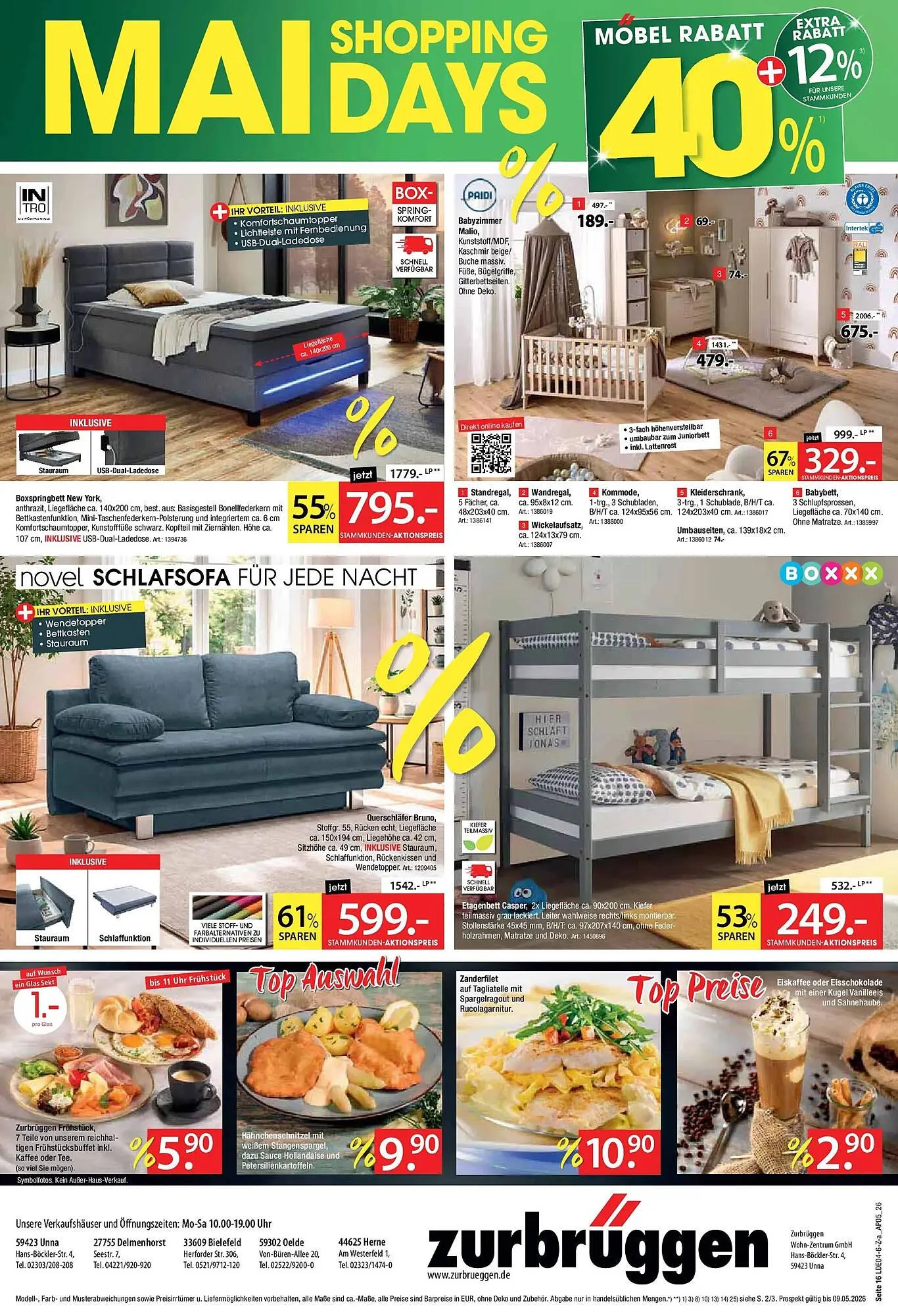 Zurbrüggen Prospekt von 24. April bis 9. Mai 2026 - Prospekt seite 16