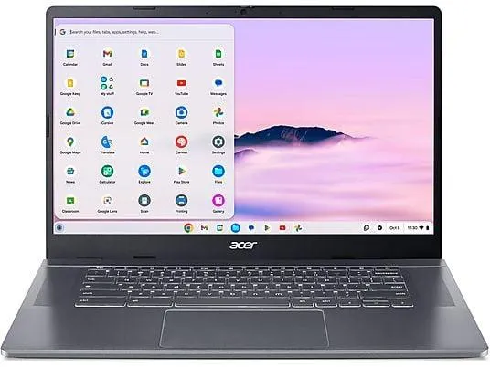 ACER Chromebook Plus 515 (CB515-2HT-31TR), Laptop, Chromebook Plus, mit 15,6 Zoll Display Touchscreen, Intel® Core™ i3 i3-1315U Prozessor, 8 GB RAM, 256 GB SSD, Intel® UHD Graphics, Steel Grey, Google ChromeOS
