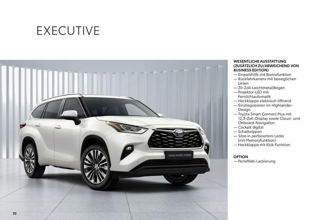 Toyota Highlander von 1. Juli bis 1. Juli 2025 - Prospekt seite 20