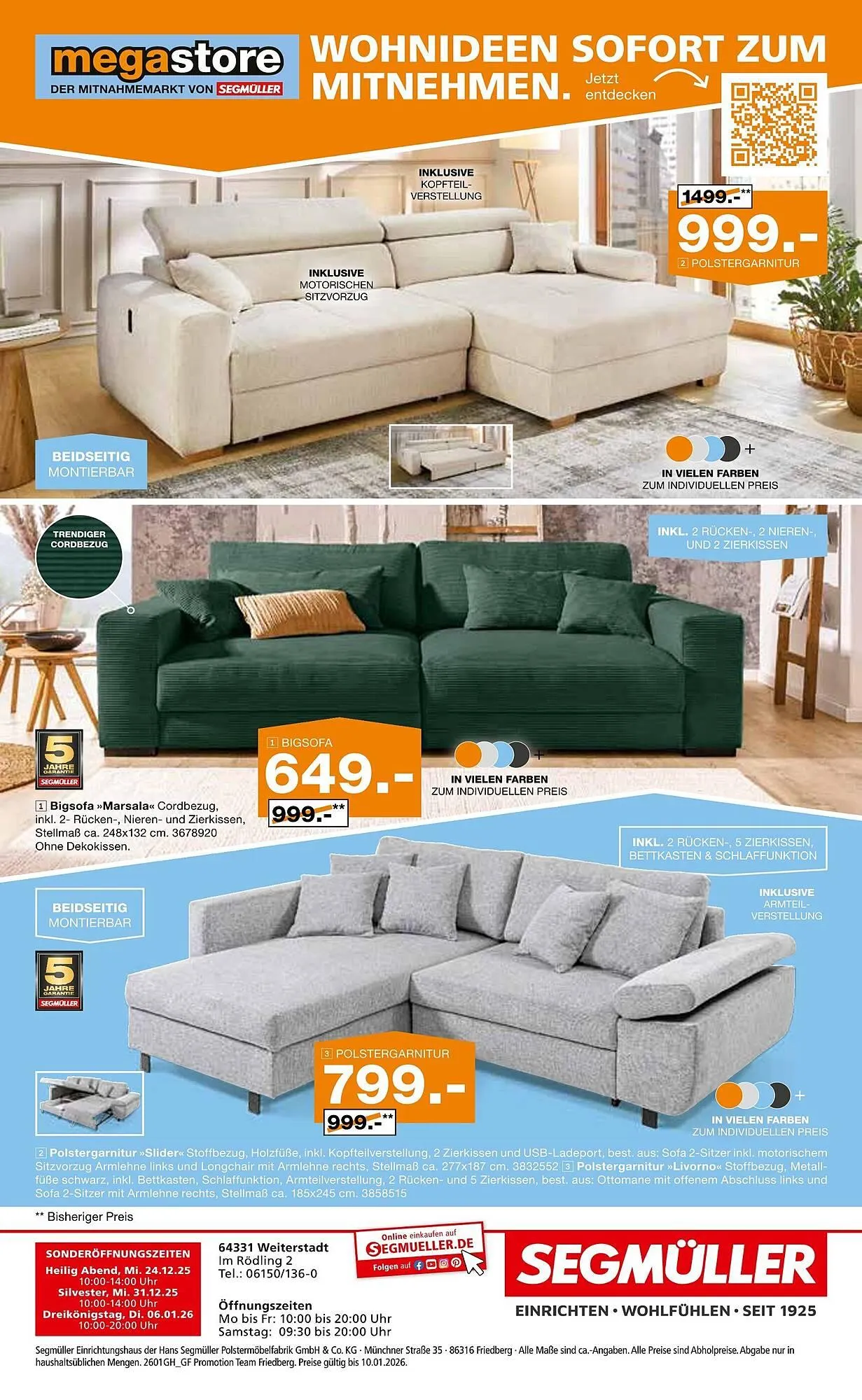 Segmüller Prospekt von 24. Dezember bis 10. Januar 2026 - Prospekt seite 40