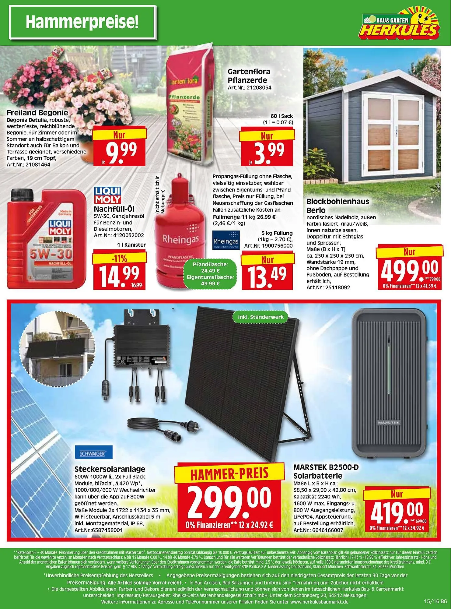 Herkules Baumarkt Prospekt von 7. April bis 12. April 2025 - Prospekt seite 16