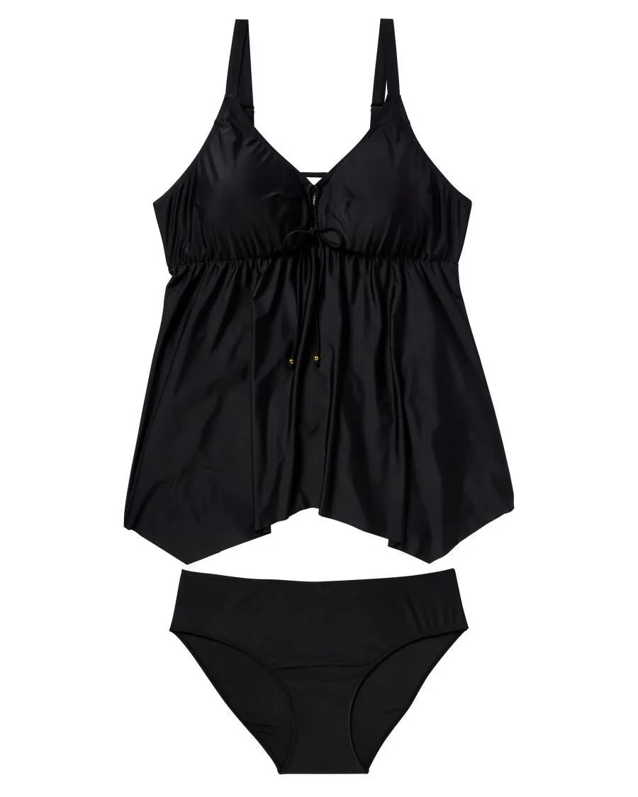 Tankini in Schwarz Janina curved, 2-tlg. Set