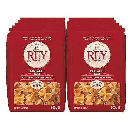 Pasta Rey 1851 Farfalle 500 g, 10er Pack