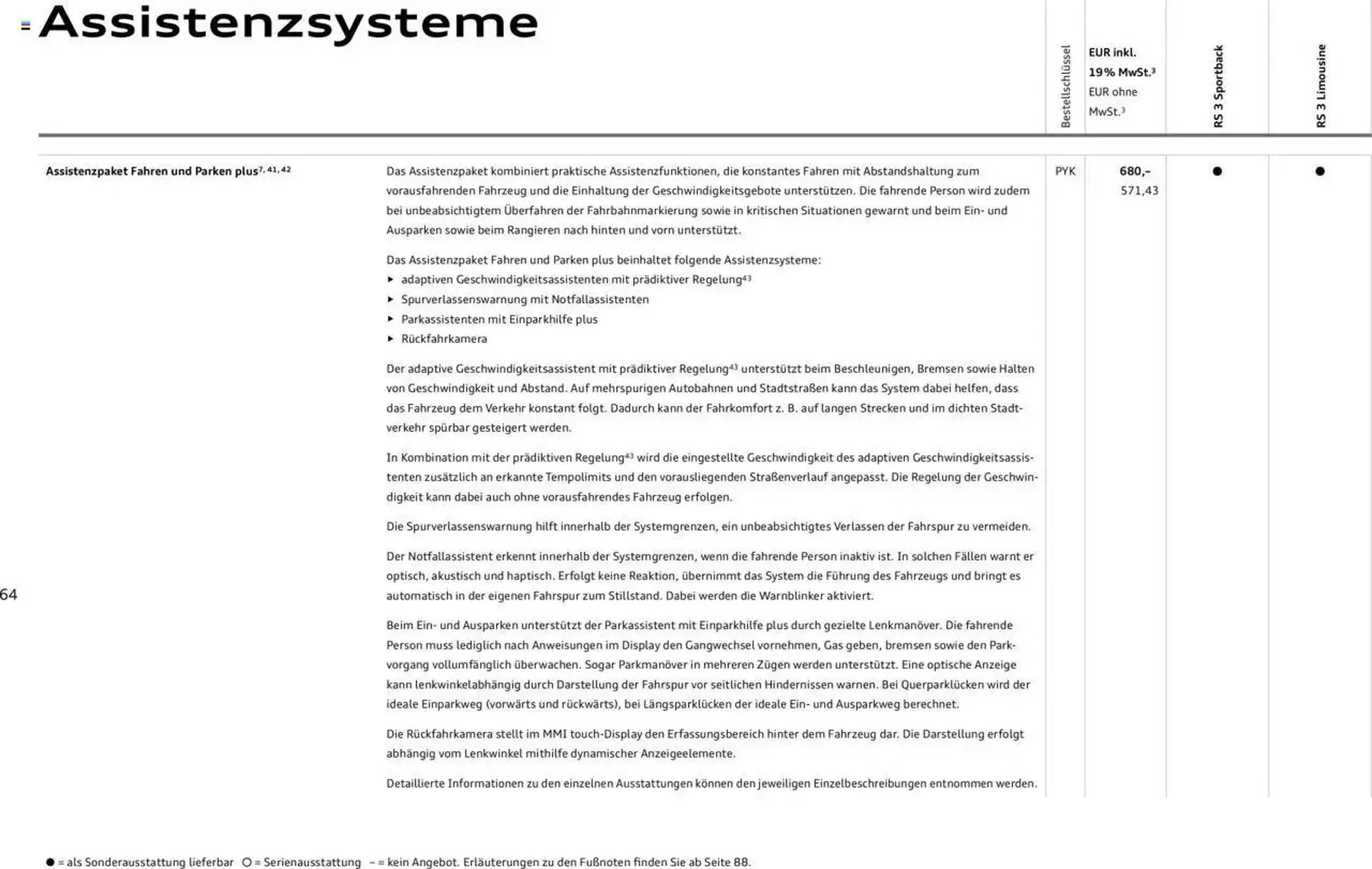 Audi Prospekt von 29. Januar bis 9. Januar 2026 - Prospekt seite 64