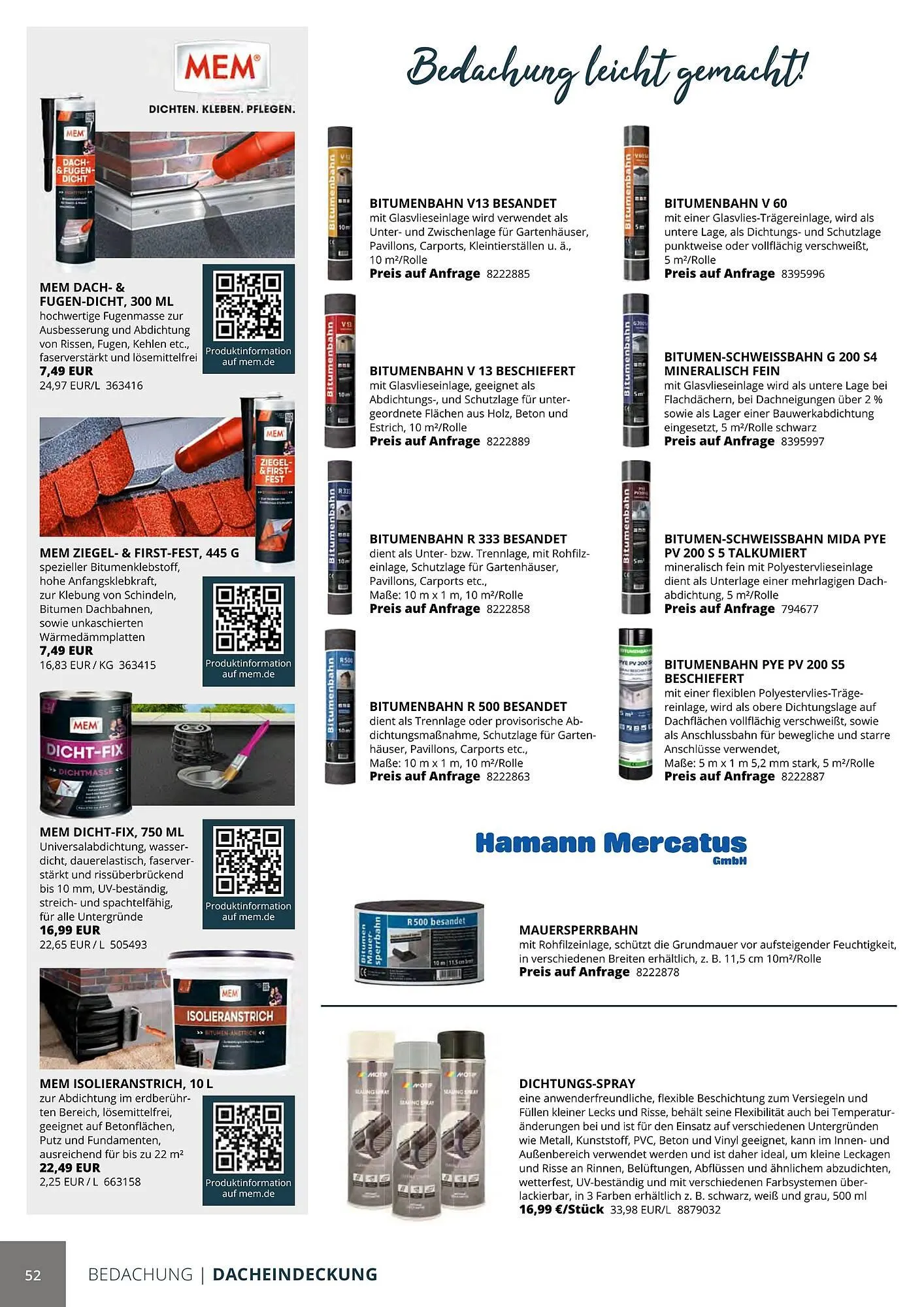 BBM Baumarkt Prospekt von 20. April bis 31. Dezember 2025 - Prospekt seite 52