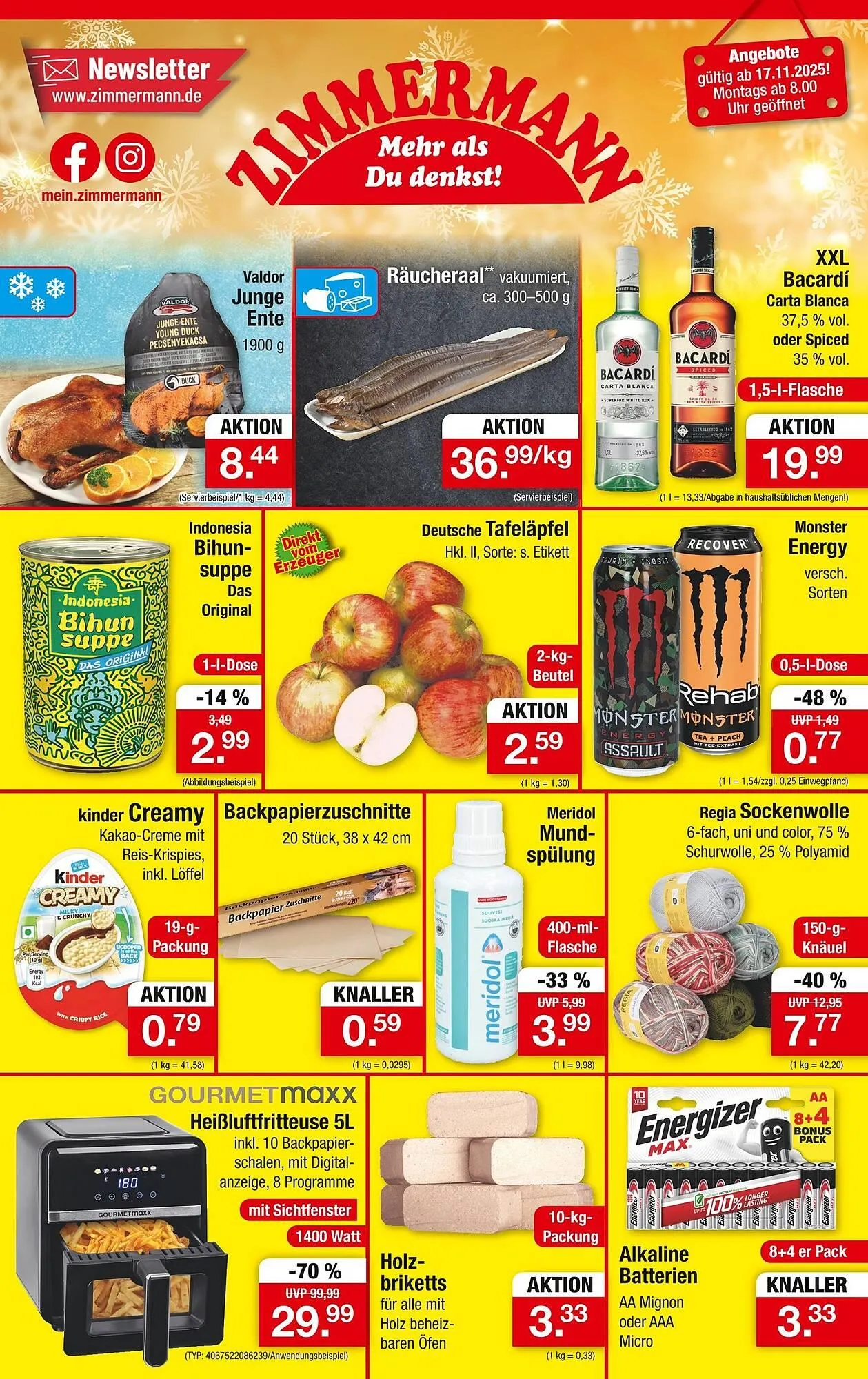 Zimmermann Prospekt von 17. November bis 22. November 2025 - Prospekt seite 1