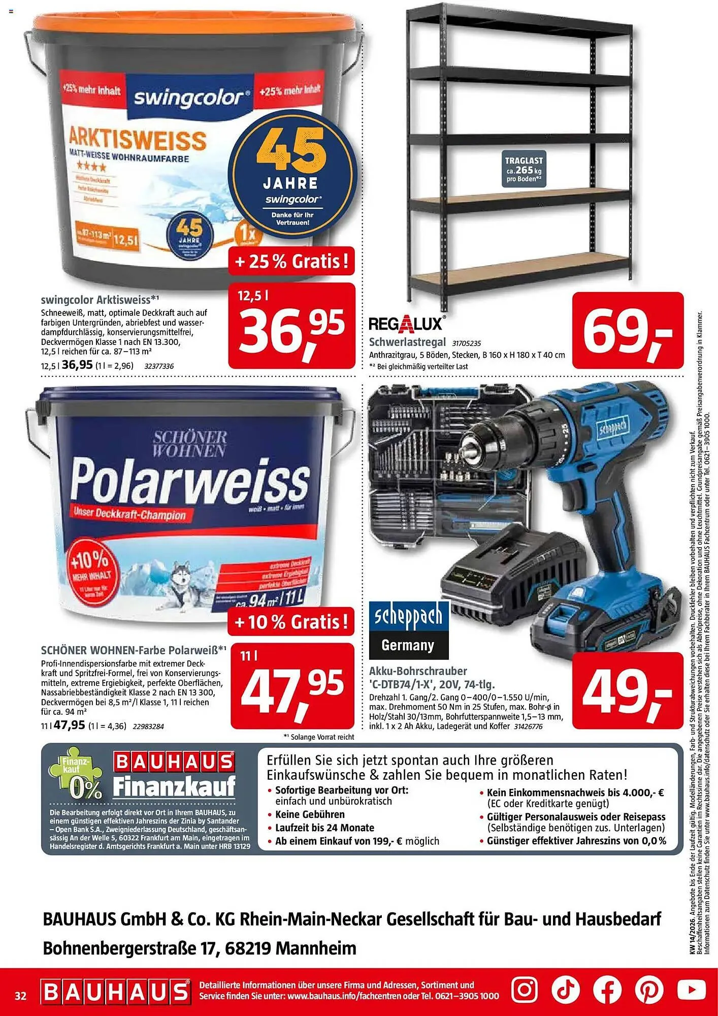 Bauhaus Prospekt von 28. März bis 11. April 2026 - Prospekt seite 32