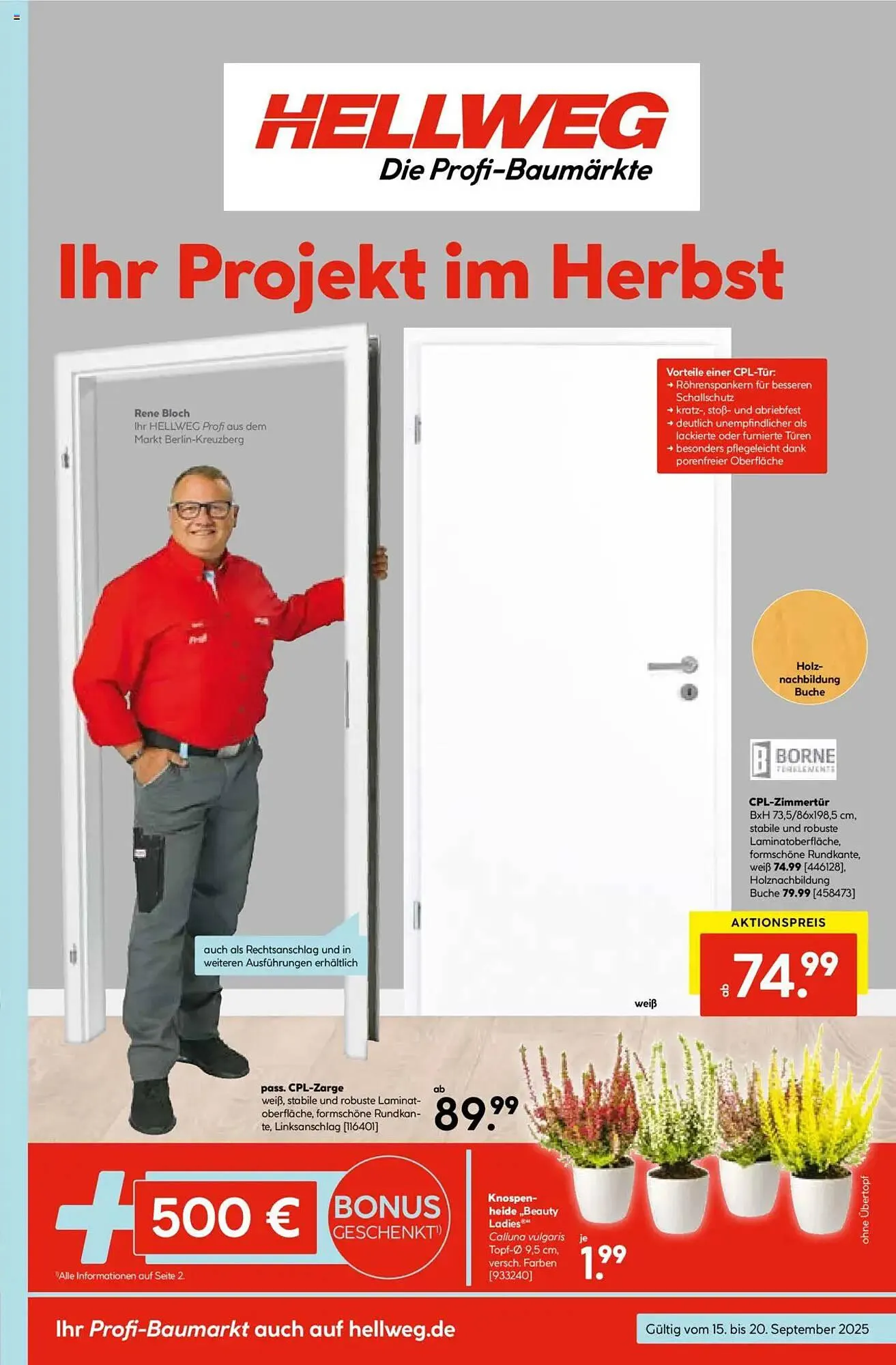 Hellweg Prospekt von 15. September bis 20. September 2025 - Prospekt seite 1