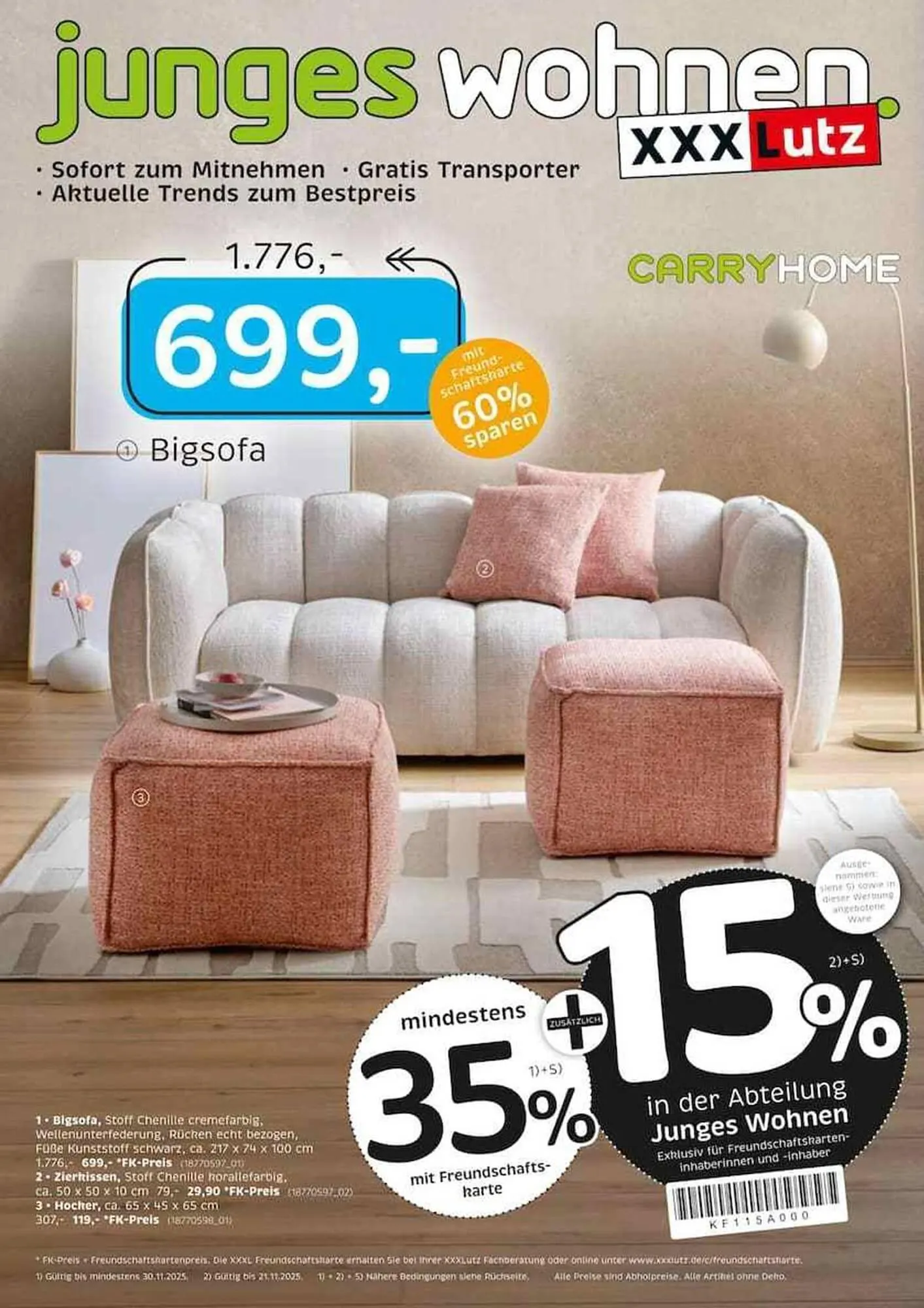 XXXLutz Prospekt von 17. November bis 23. November 2025 - Prospekt seite 1