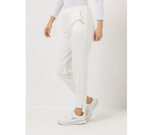 DINE 'N' DANCE Sweathose knöchellang Strassdetail konischer Beinverlauf