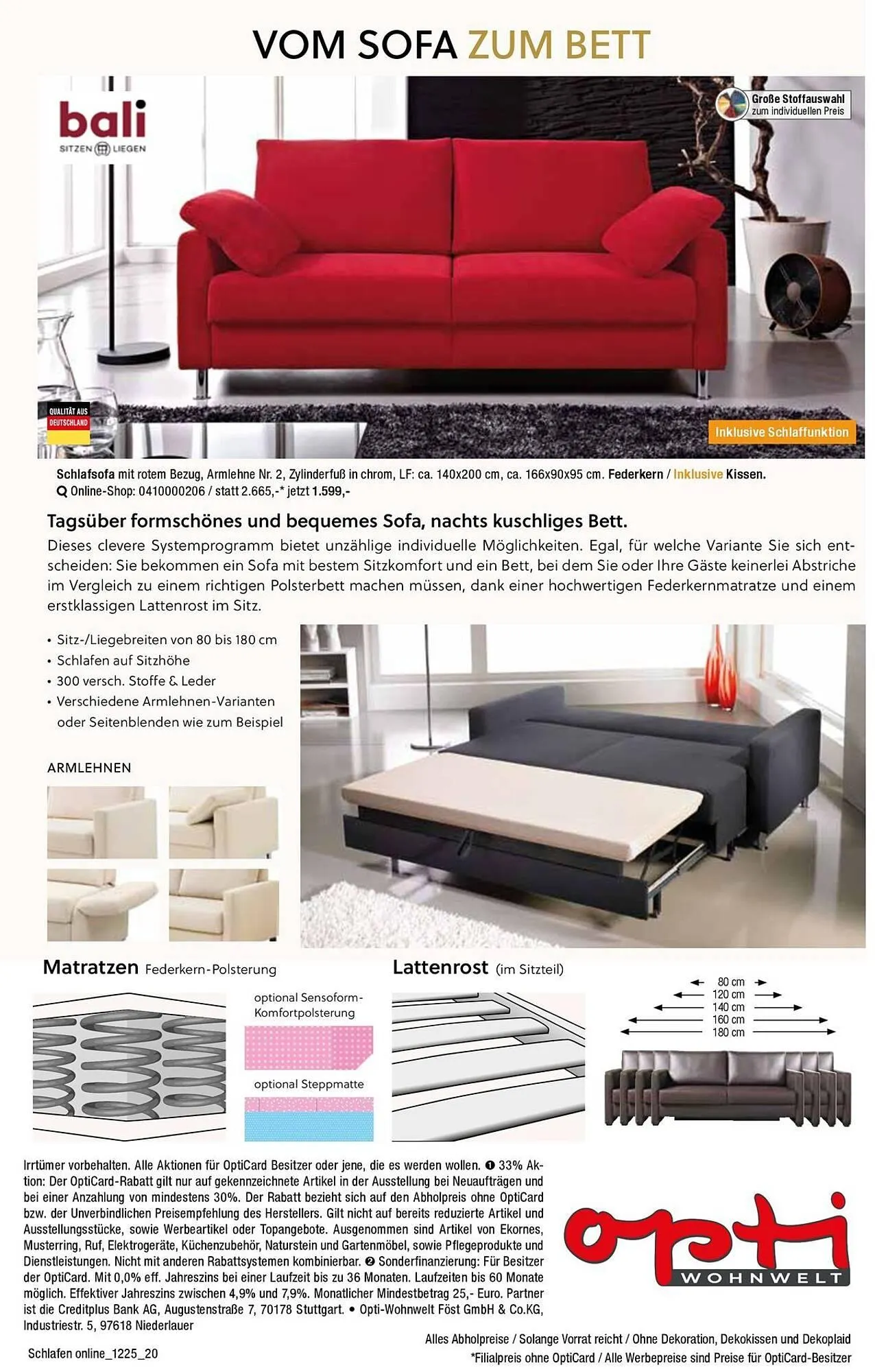 Opti Wohnwelt Prospekt von 5. Dezember bis 31. Januar 2026 - Prospekt seite 20