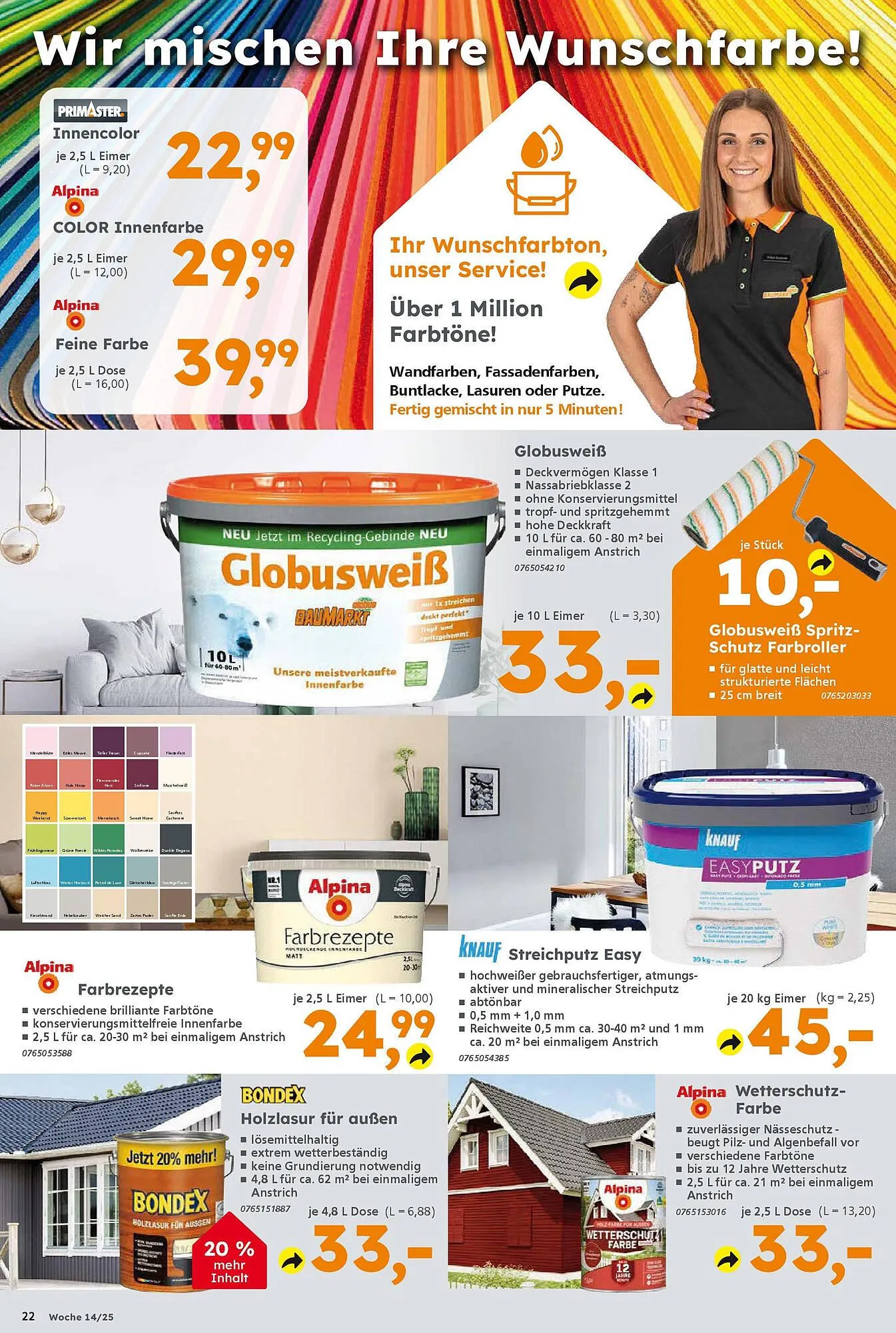 Globus Baumarkt Prospekt von 30. März bis 5. April 2025 - Prospekt seite 22