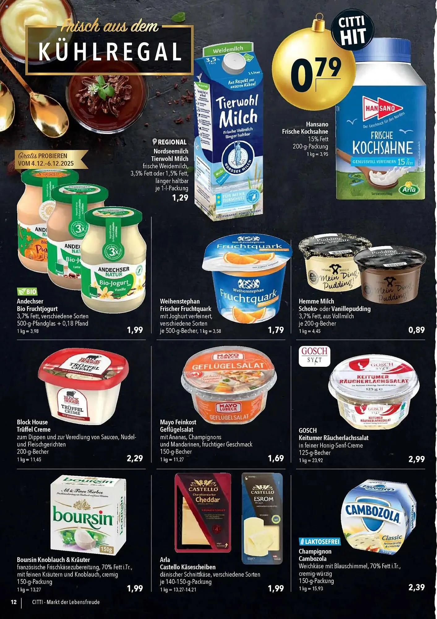 CITTI Markt Prospekt von 3. Dezember bis 9. Dezember 2025 - Prospekt seite 12