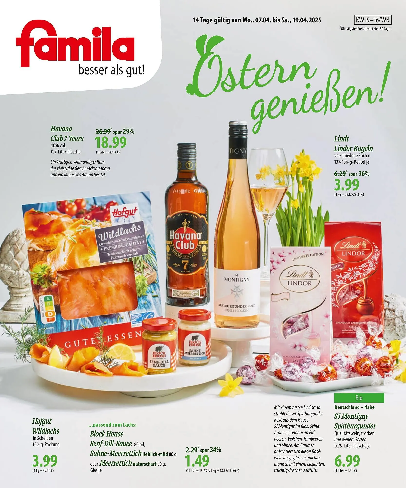 Famila Nord Ost Prospekt von 14. April bis 19. April 2025 - Prospekt seite 1