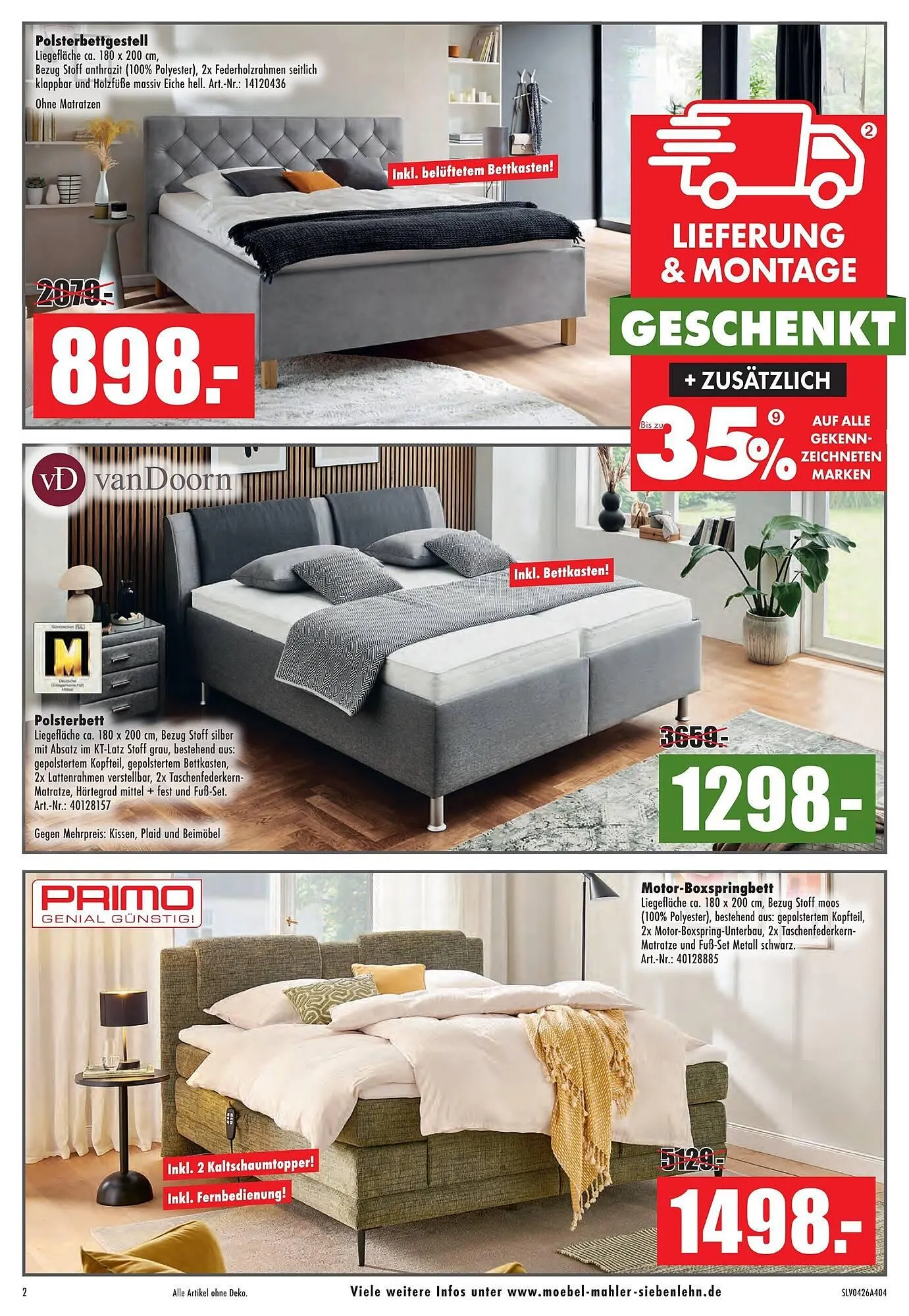 Möbel Mahler Katalog von 8. April bis 5. Mai 2026 - Prospekt seite 2