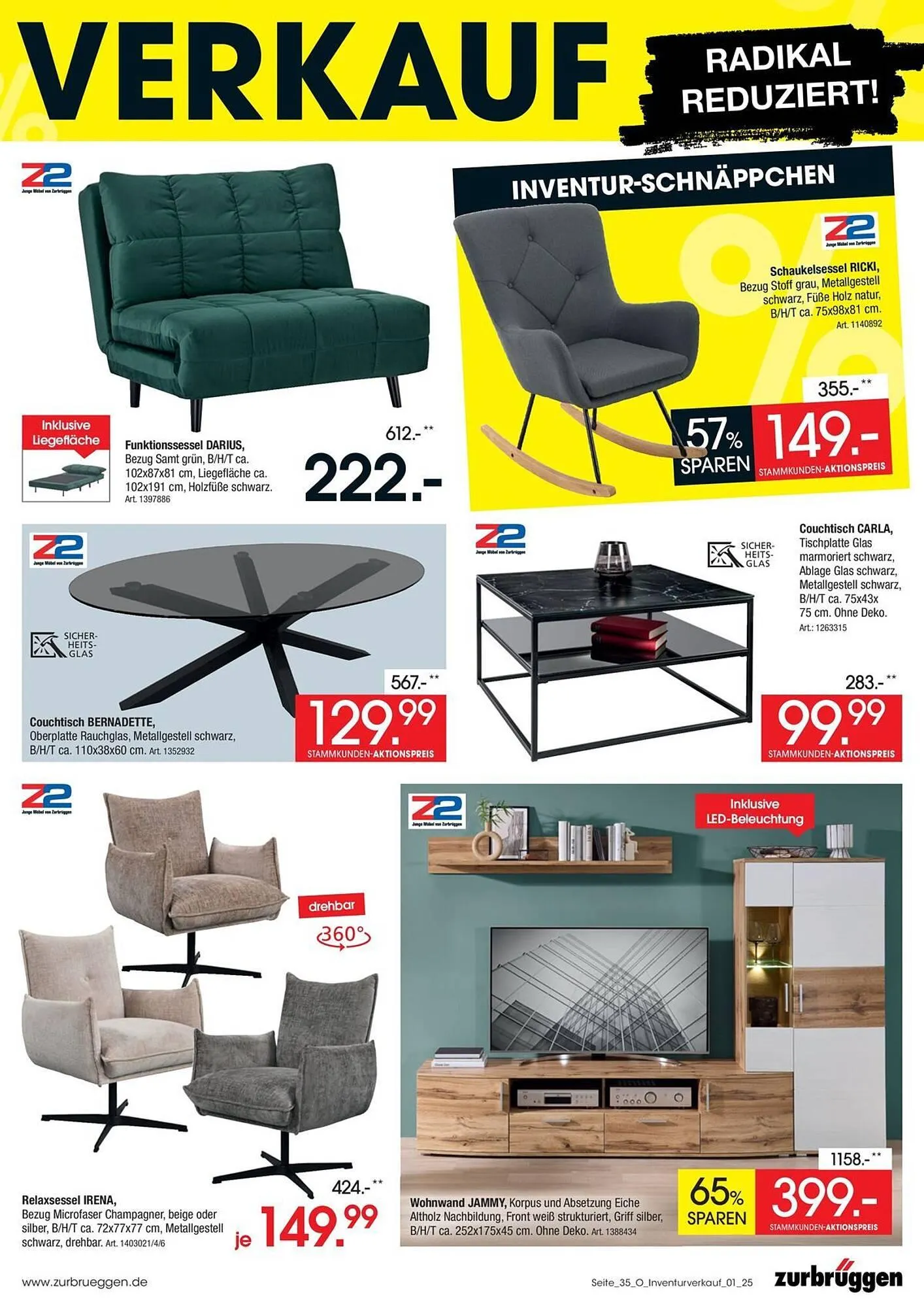 Zurbrüggen Prospekt von 31. Mai bis 6. Juni 2025 - Prospekt seite 35