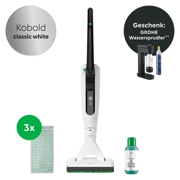 VK7 Akku-Saugwischer White (U) (inkl. GROHE Wassersprudler)