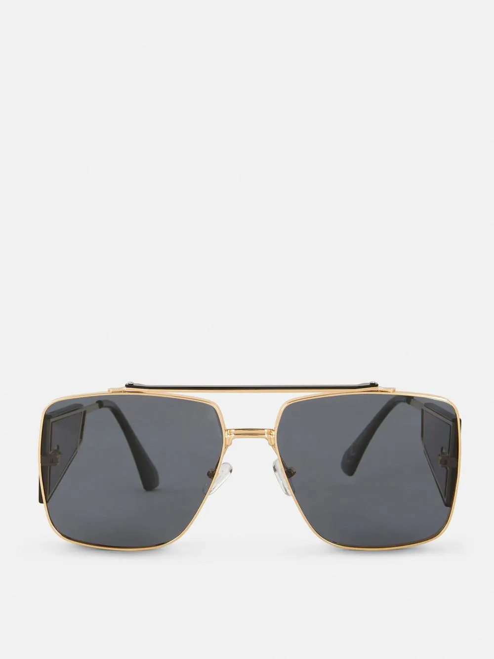 „Rita Ora“ Sonnenbrille mit Metallbügeln und geradem Steg