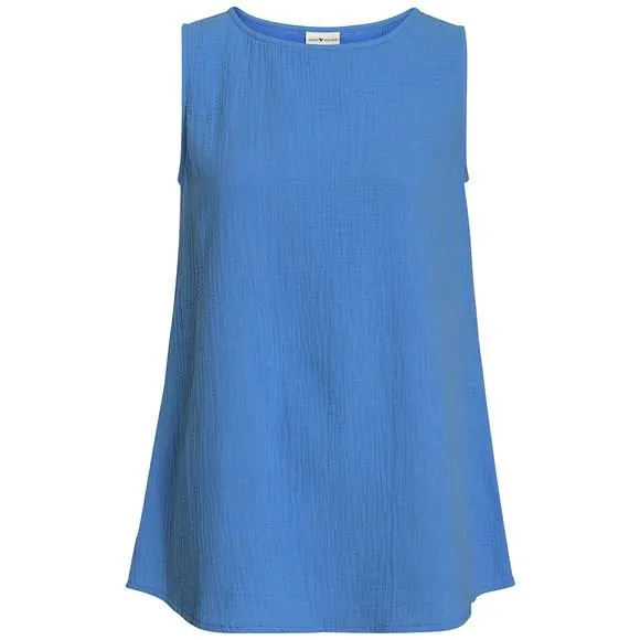 Damen Musselin-Top in Unifarben