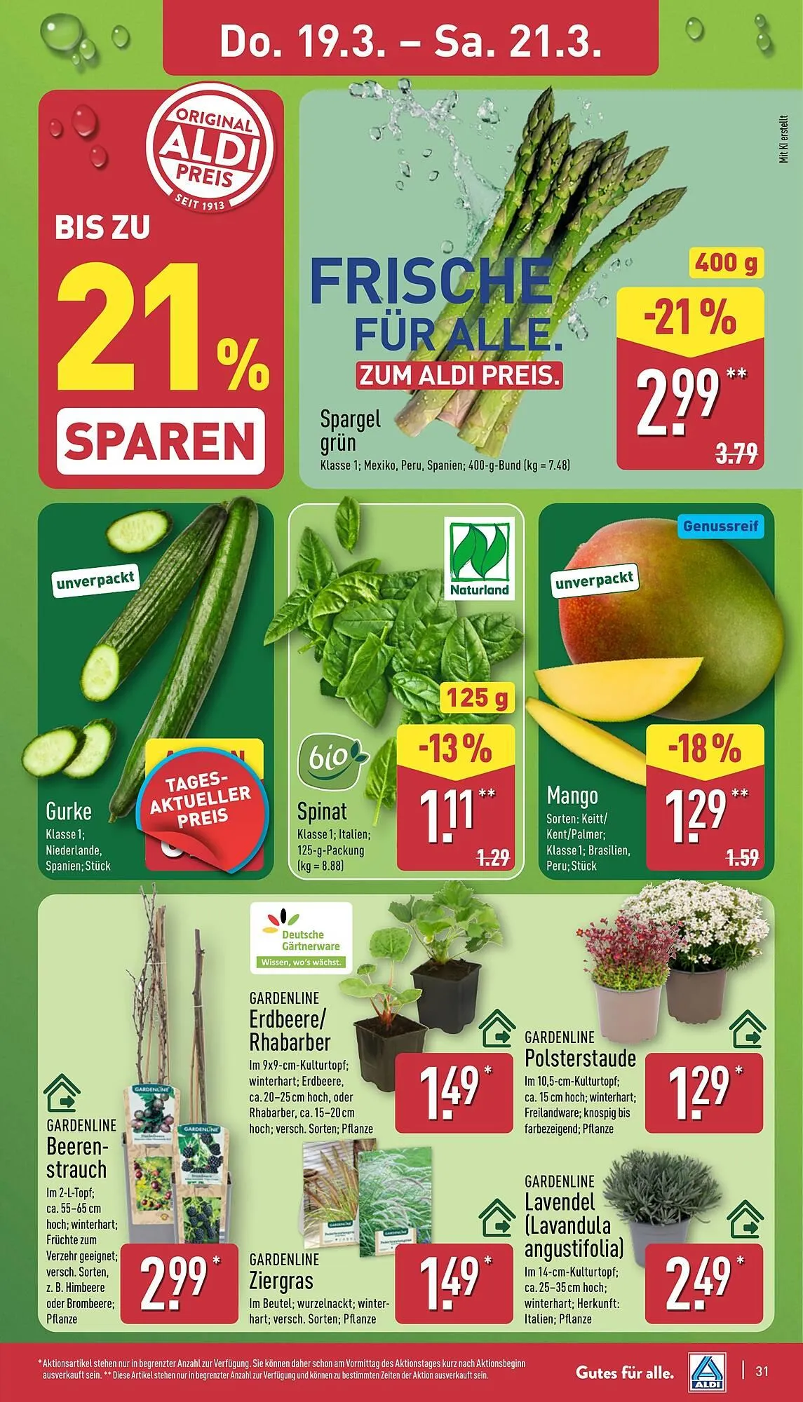 Aldi Nord Prospekt von 16. März bis 21. März 2026 - Prospekt seite 31