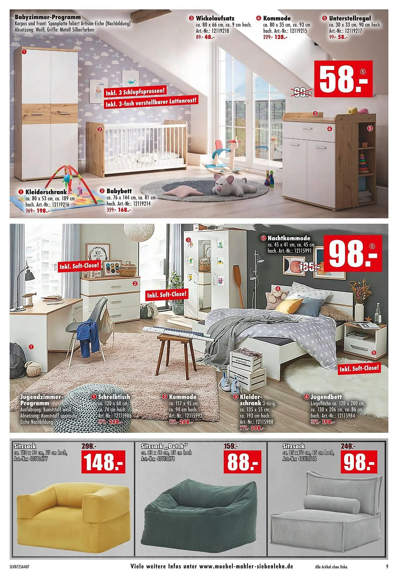 Möbel Mahler Prospekt von 13. August bis 26. August 2025 - Prospekt seite 9