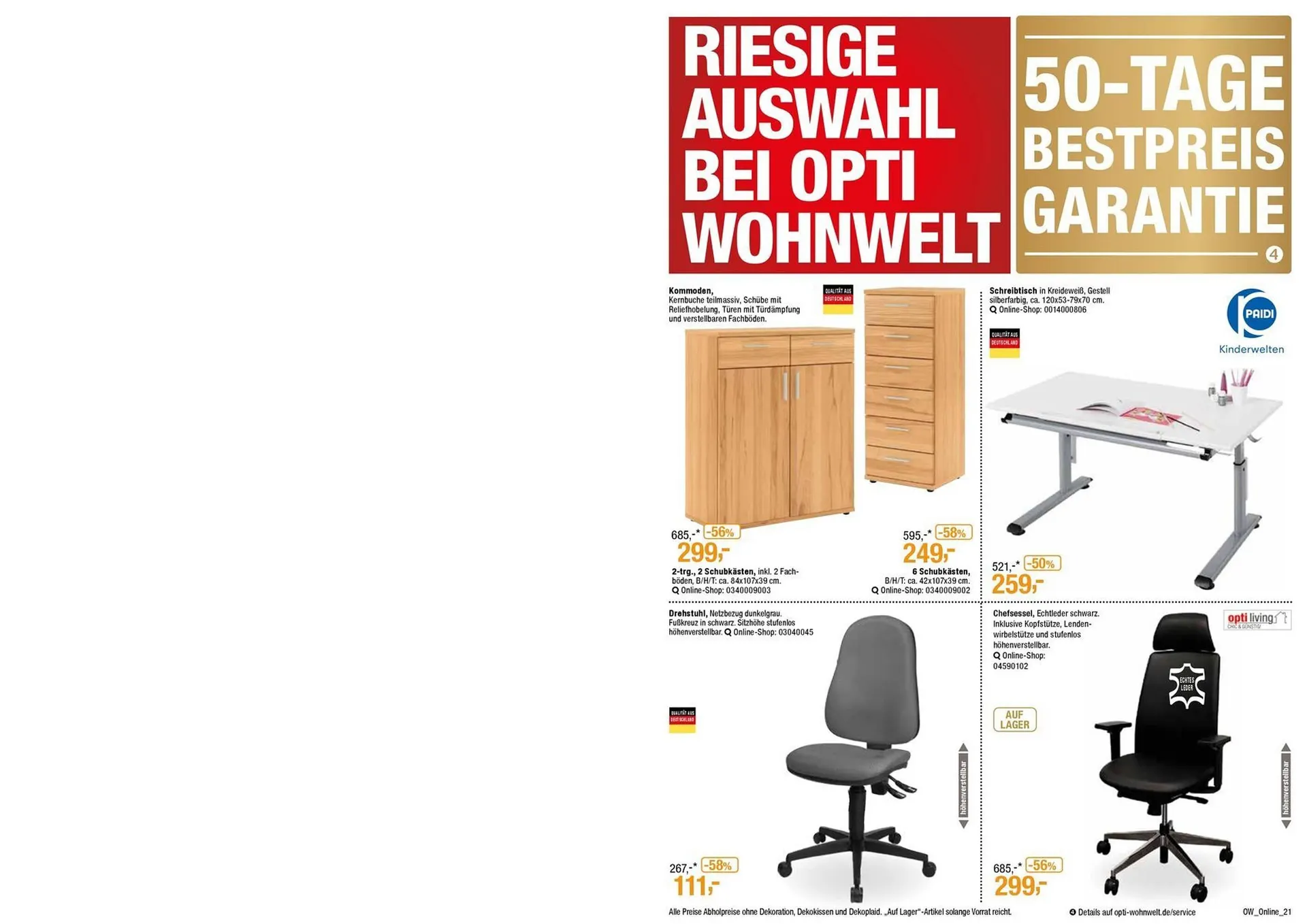 Opti Wohnwelt Prospekt von 13. Juli bis 24. Juli 2025 - Prospekt seite 21