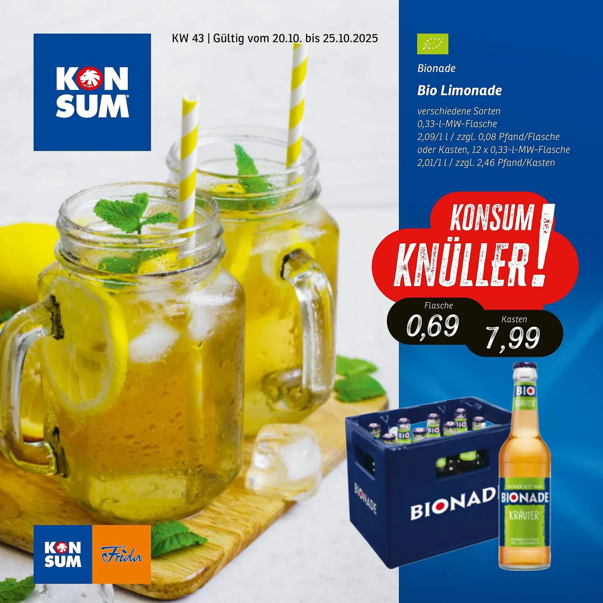 KONSUM Prospekt von 20. Oktober bis 25. Oktober 2025 - Prospekt seite 1