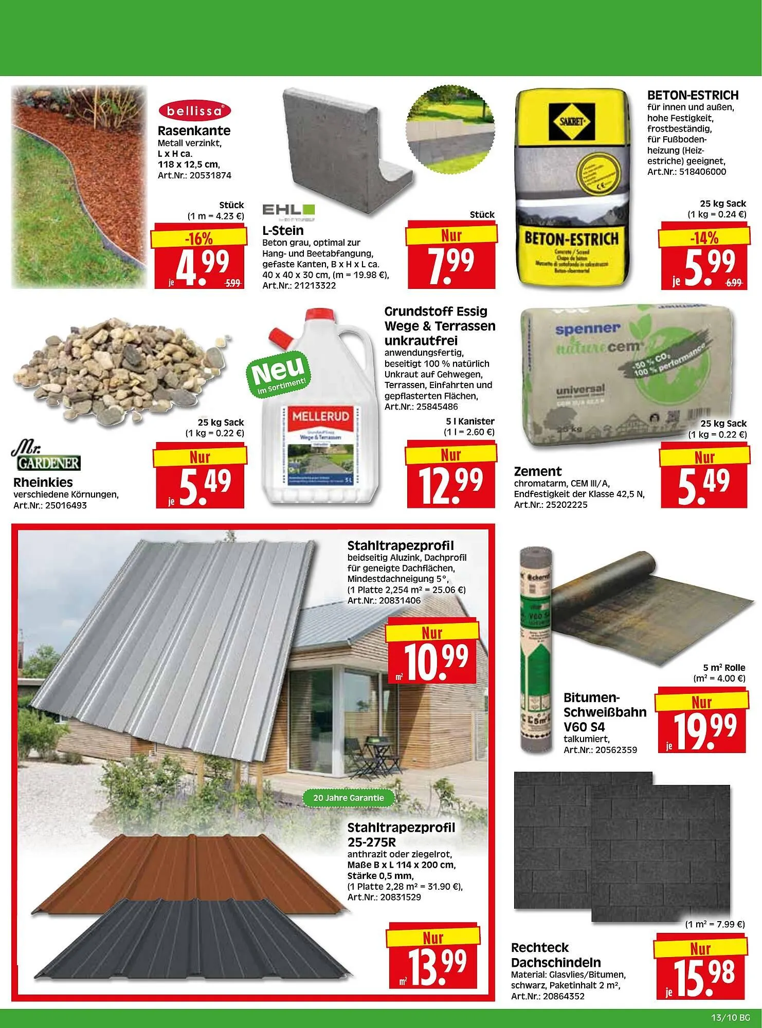 Herkules Baumarkt Prospekt von 23. März bis 28. März 2026 - Prospekt seite 10