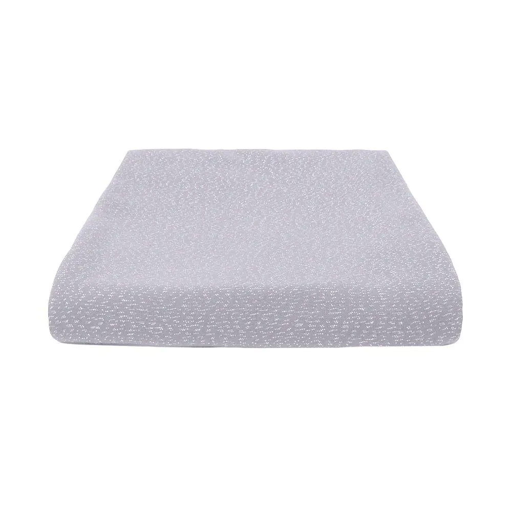 Festliche-Tischdecke, ca. 140 x 240 cm - Silver Cloud mit Silber-Glitzer