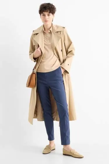 Cloth trousers - mid-rise waist - slim fit