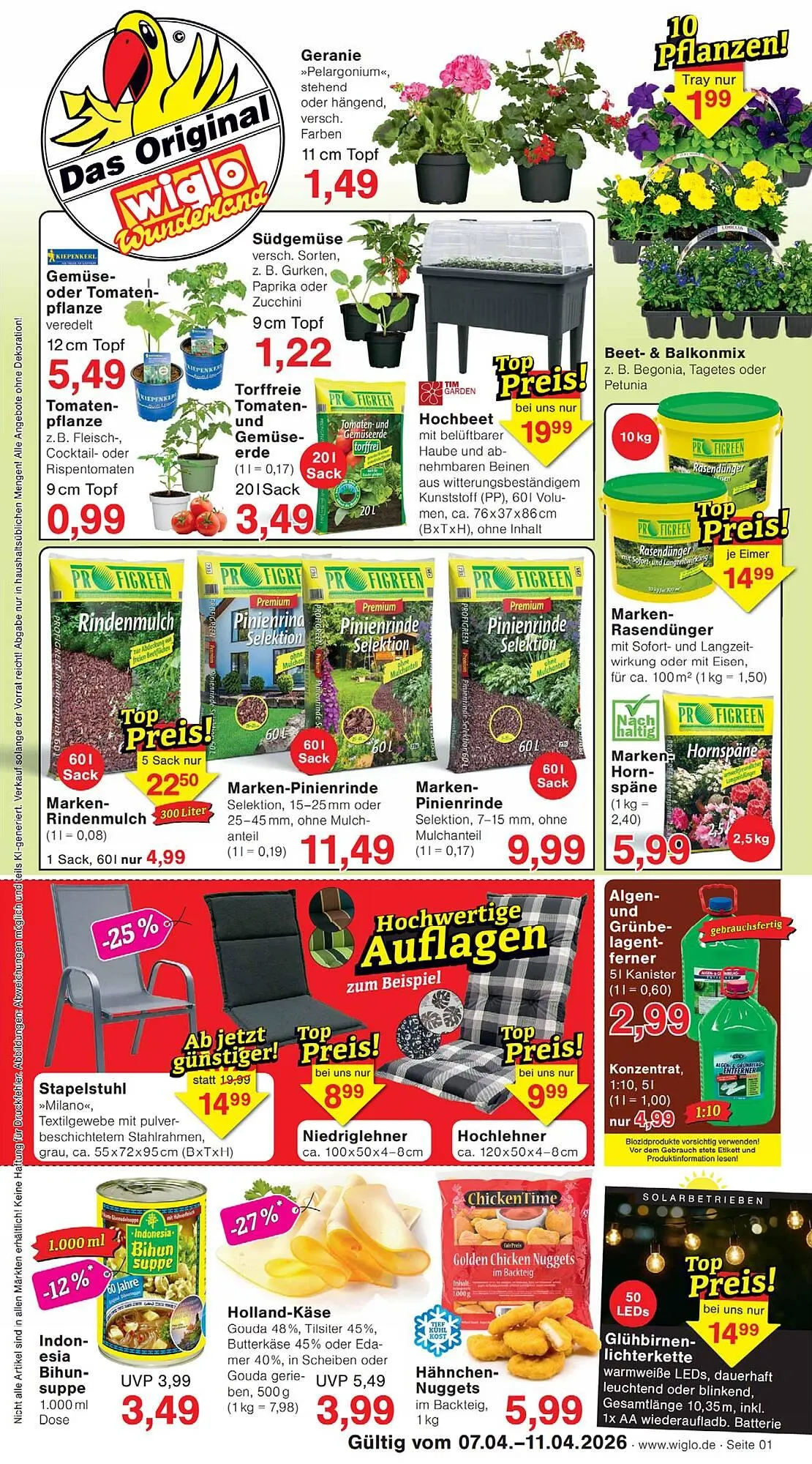 Wiglo Wunderland Prospekt von 6. April bis 11. April 2026 - Prospekt seite 1