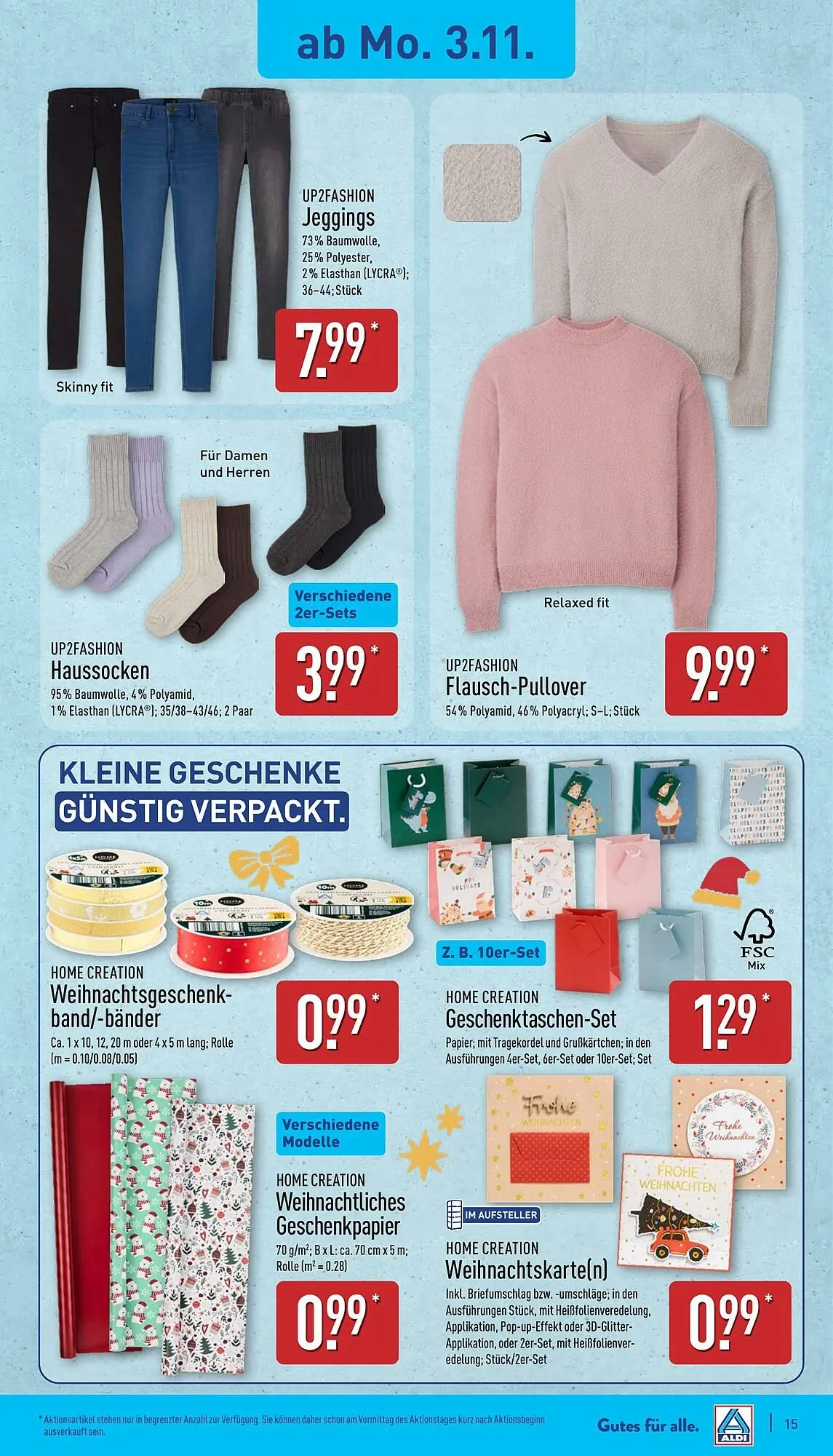 Aldi Nord Prospekt von 3. November bis 8. November 2025 - Prospekt seite 15