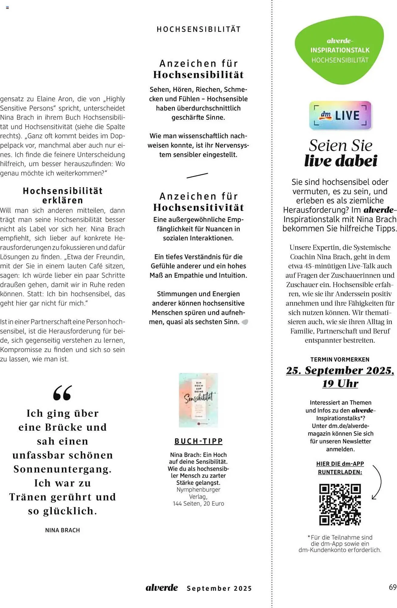 dm drogerie Magazin von 1. September bis 30. September 2025 - Prospekt seite 69