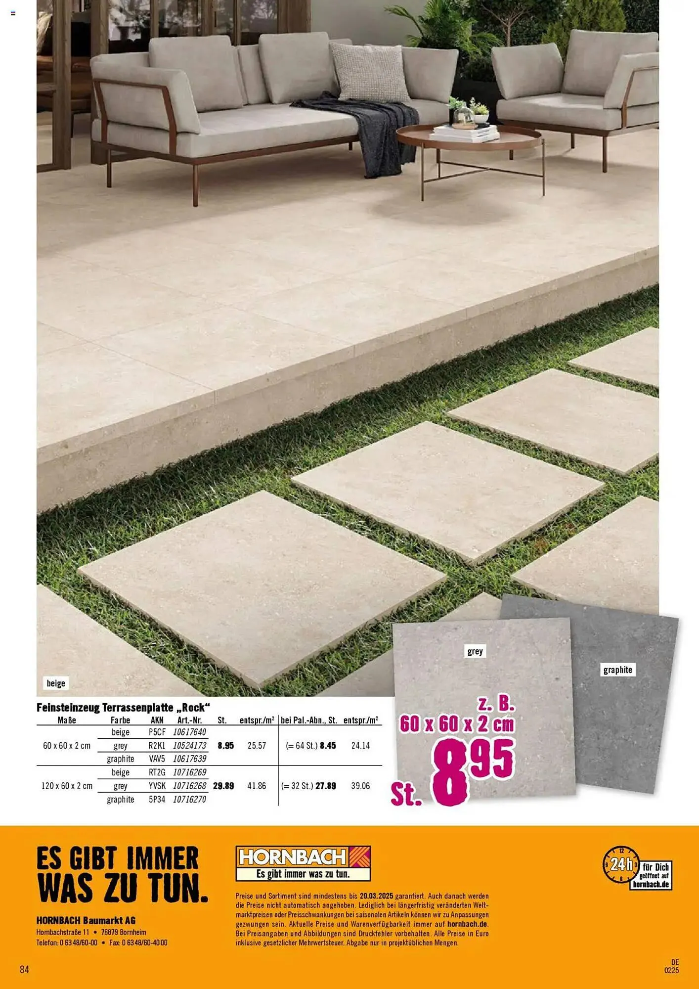 Hornbach Prospekt von 28. Februar bis 29. März 2025 - Prospekt seite 84