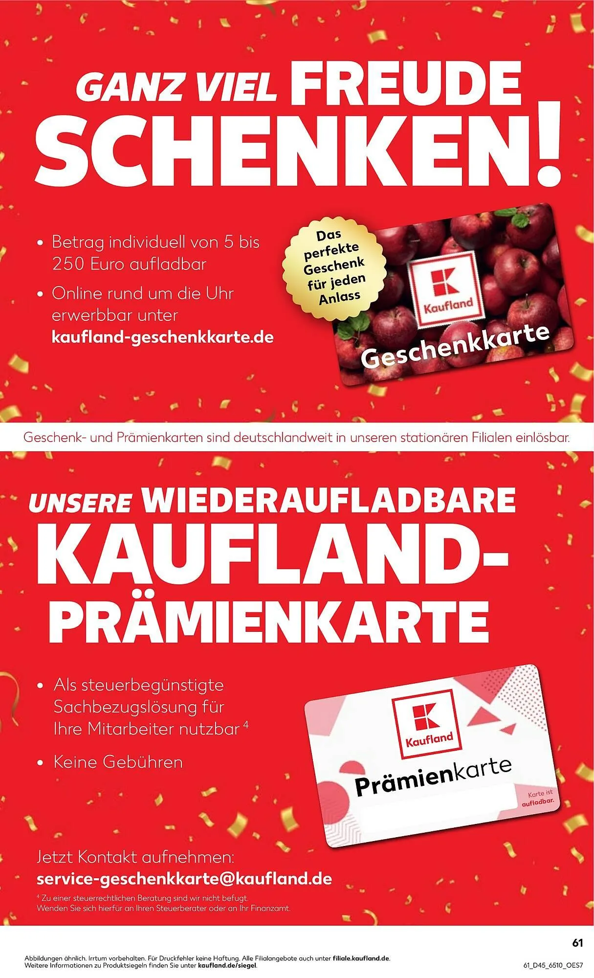 Kaufland Prospekt von 6. November bis 12. November 2025 - Prospekt seite 61