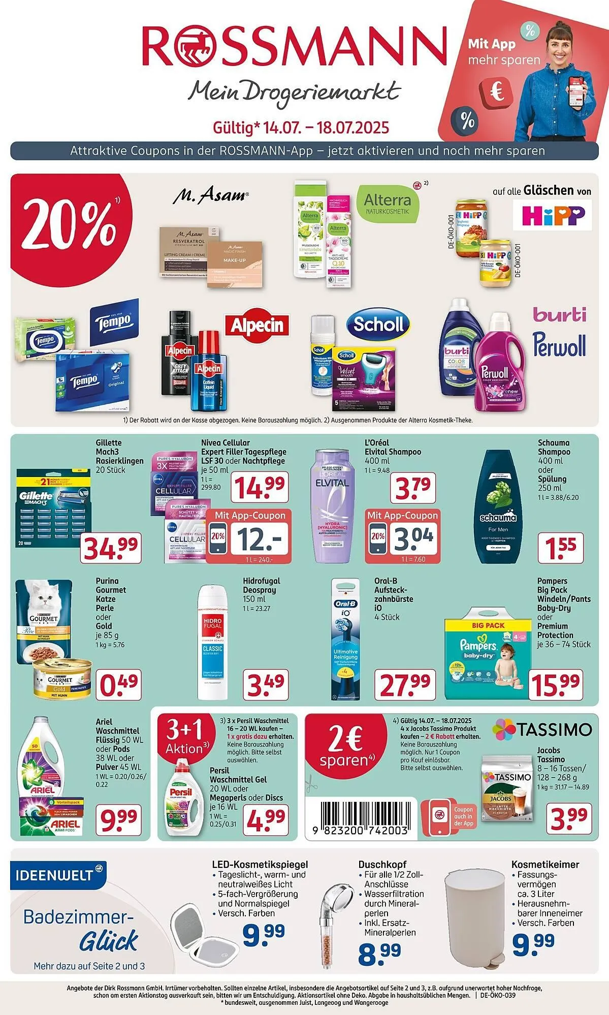 Rossmann Prospekt von 14. Juli bis 18. Juli 2025 - Prospekt seite 1