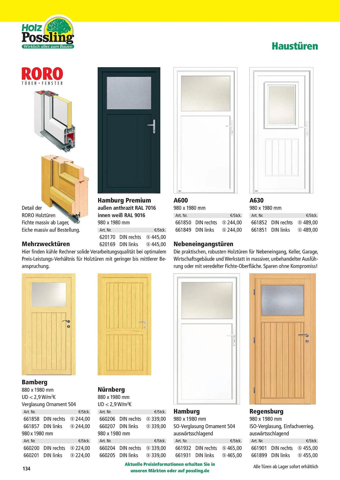 Holz Possling Prospekt von 31. März bis 30. Juni 2025 - Prospekt seite 134