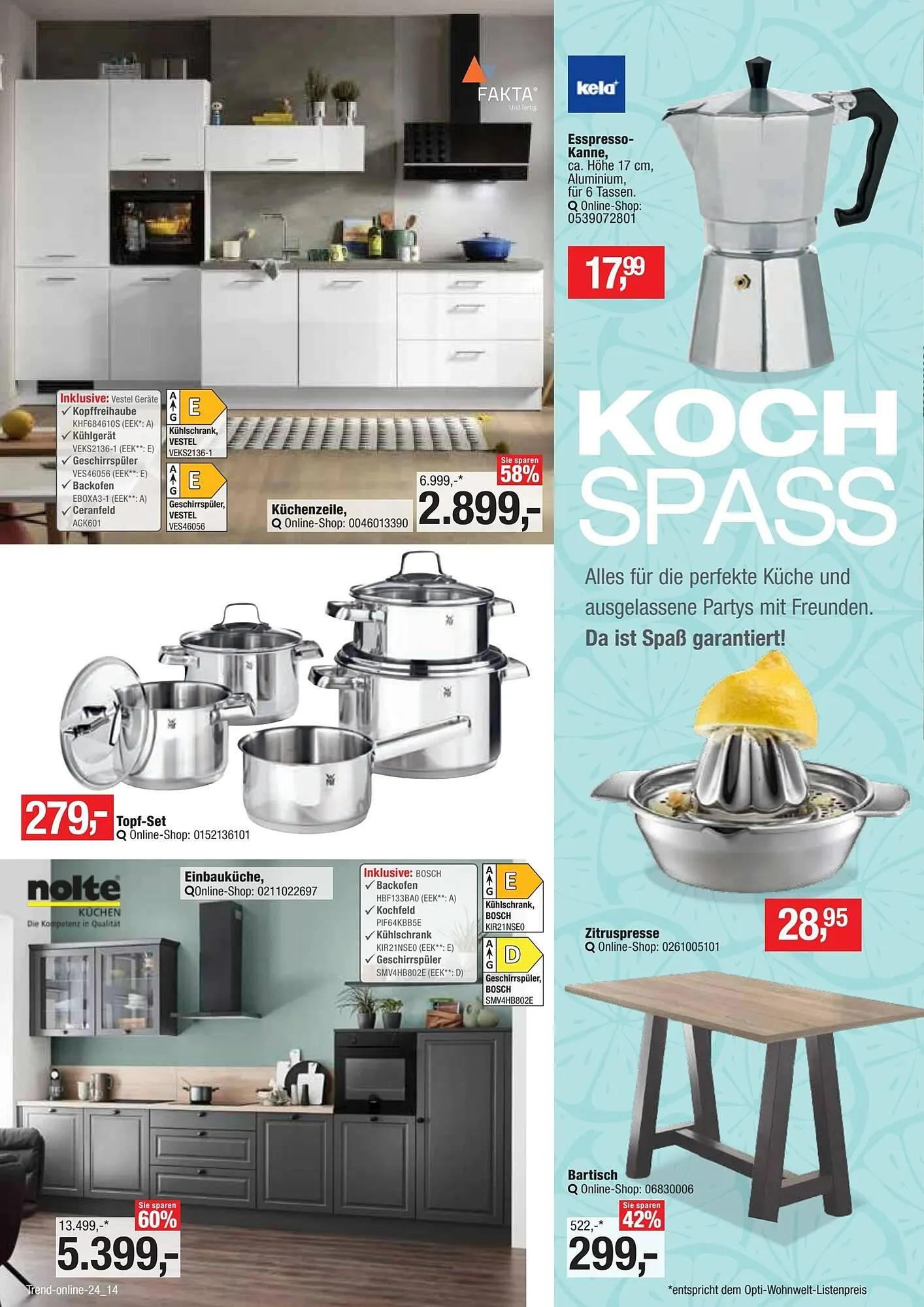 Opti Wohnwelt Prospekt von 12. Mai bis 1. August 2025 - Prospekt seite 14